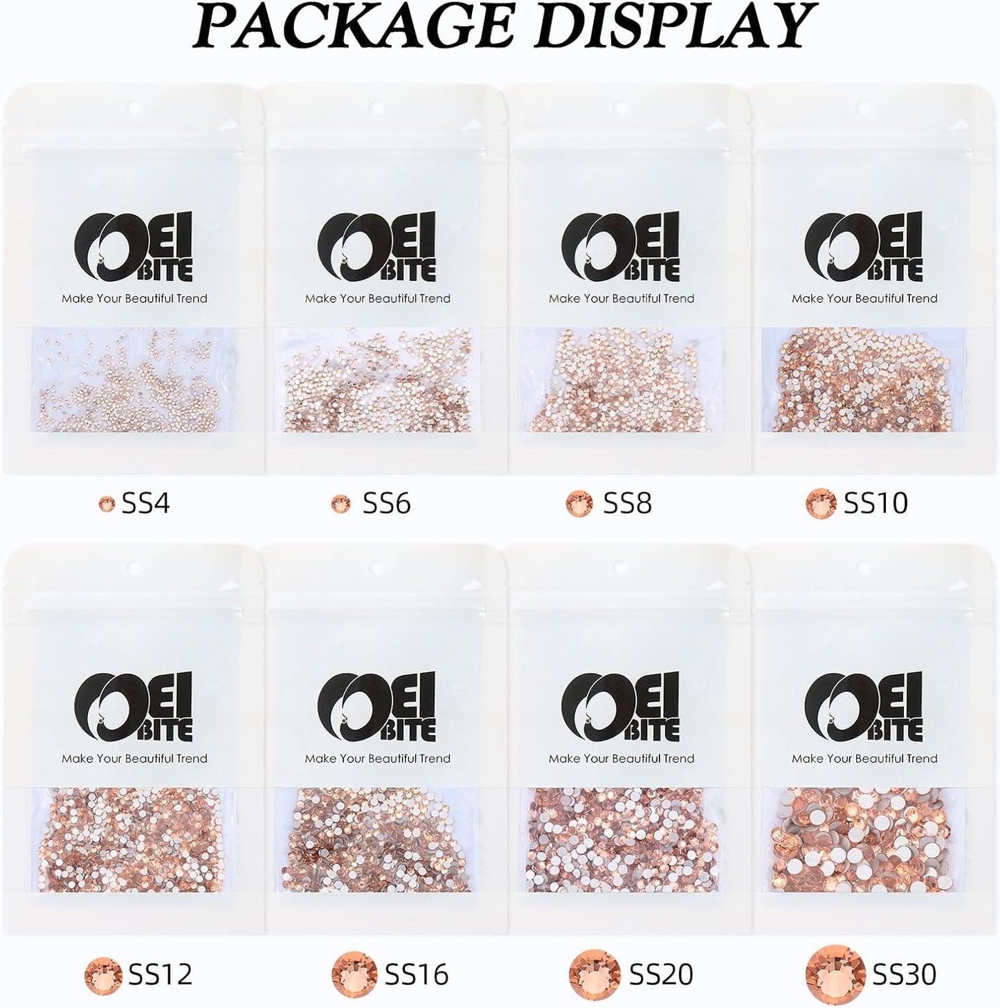 Champagne Flatback Rhinestones, Glass Rhinestones for Nail Art and Craft, Glue Fix, Loose Crystal Gemstones(Champagne, SS4, 1440pcs, 1.5-1.7mm)