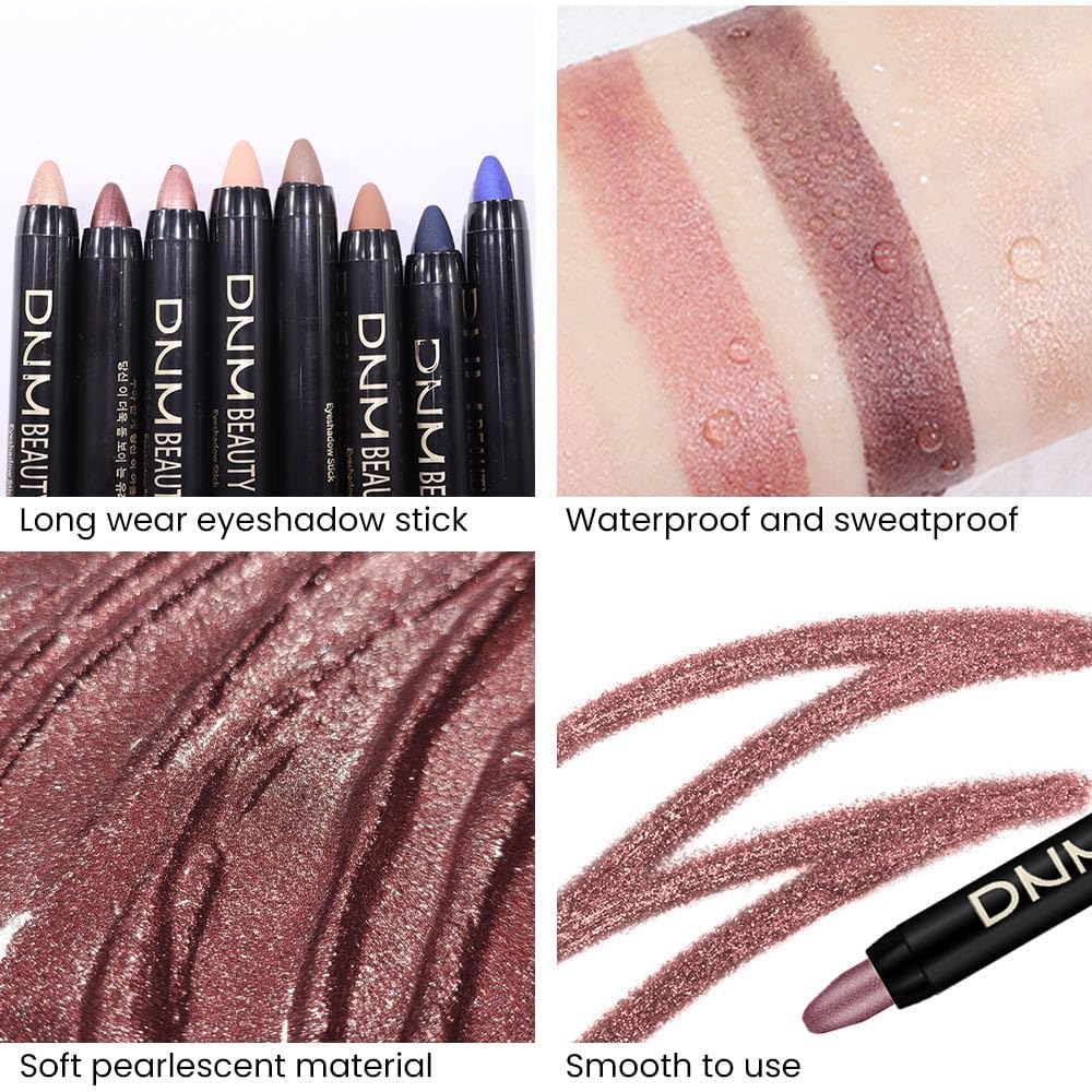evpct 2Pcs Cream Eyeshadow Sticks Set for Eyes Waterproof, Orchid Shimmer Matte Eye shadow Stick Pencil Pen Bulk sombras en crema para ojos 26+26