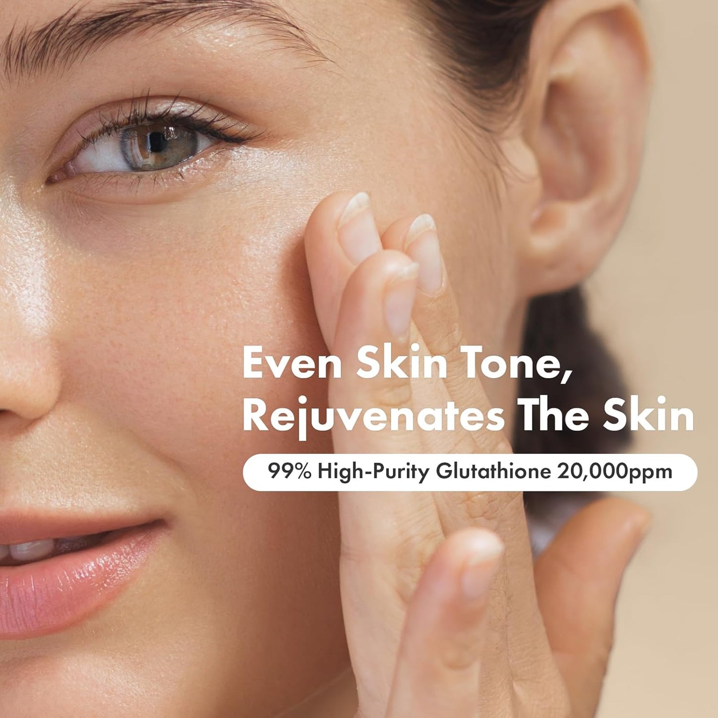 Glutathione Serum with 20,000ppm Glutathione, Niacinamide and hyaluronic acid, Dark Spot, Improve skin elasticity, Revitalize complexion, Korean Skincare, 2.02 fl. oz.