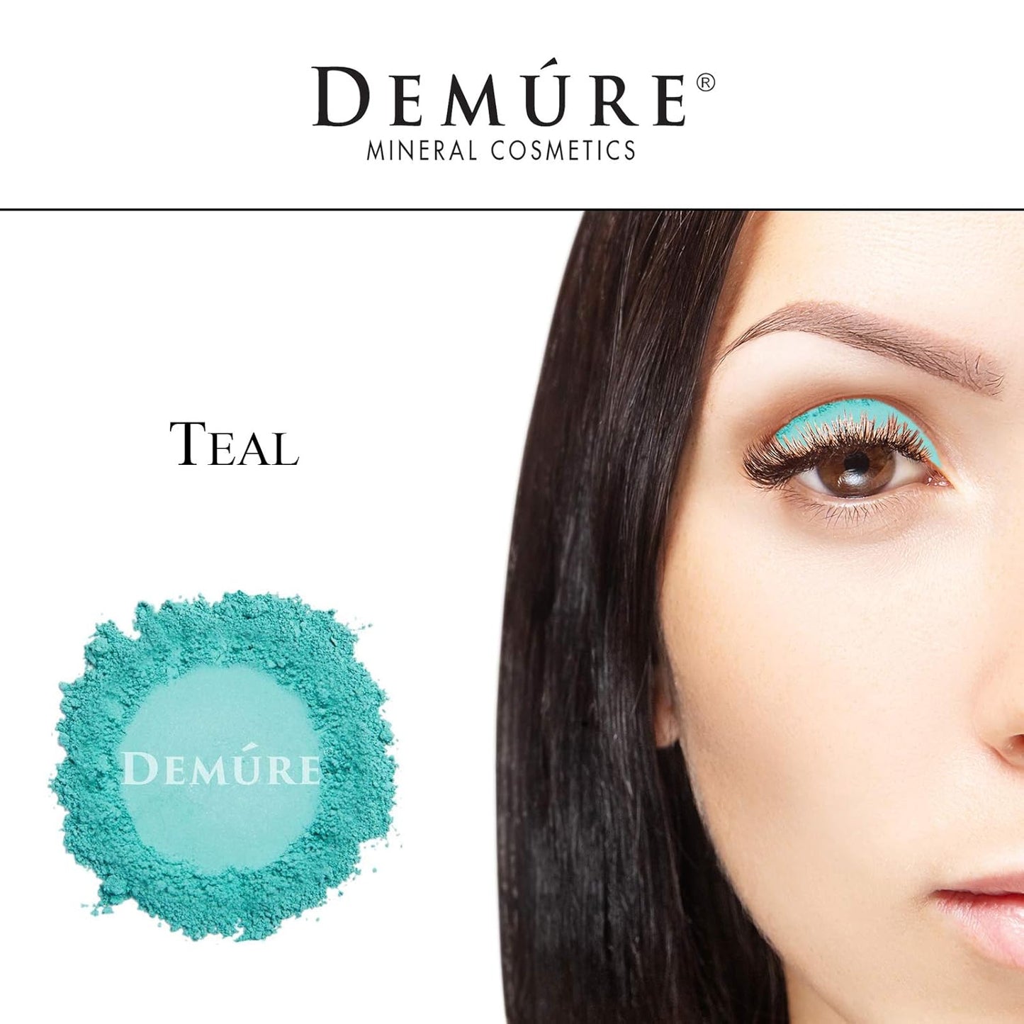 Demure Mineral Make Up Eye Shadow (Teal), Matte Eyeshadow, Loose Powder, Eye Makeup, Professional Makeup