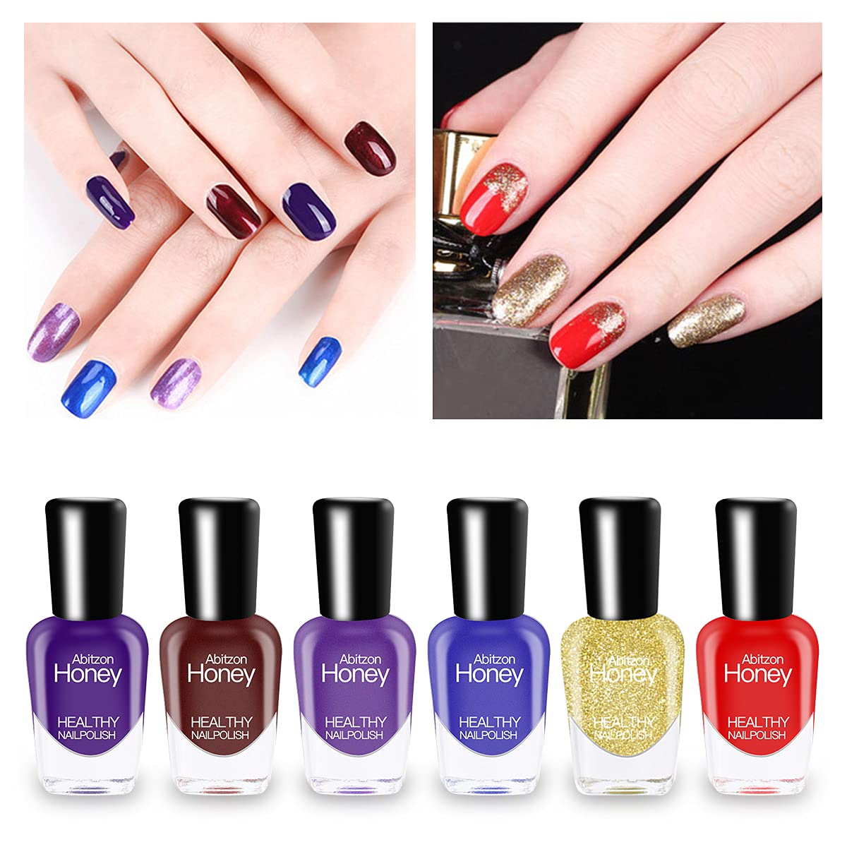 NEW Nail Polish Set (10 Bottles) - Non-Toxic Eco-Friendly Easy Peel Off & Quick Dry Water Based Nail Polish