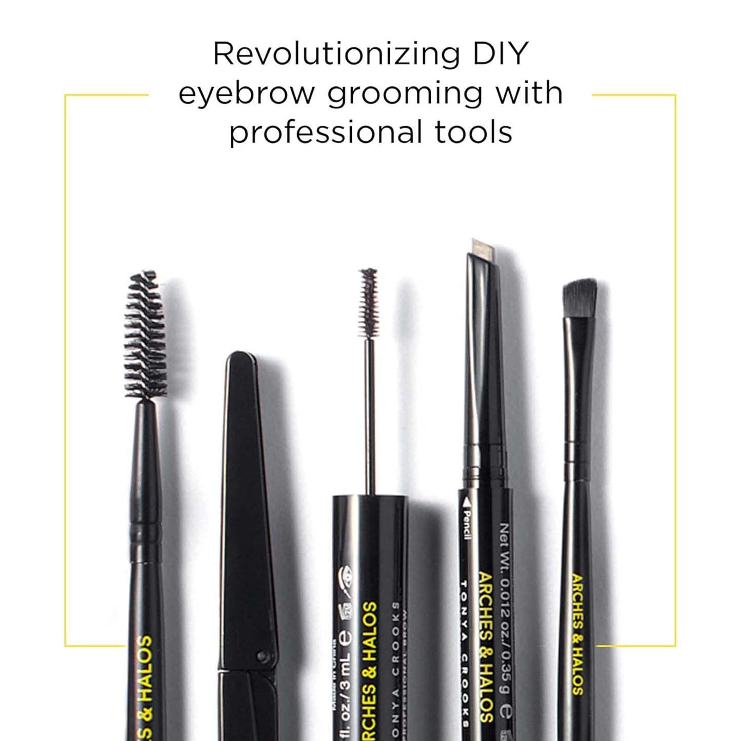 Arches and Halos Angled Bristle Tip Waterproof Brow Pen - Water Based and Smudge Proof Eyebrow Pencil - Extended Wear - Sunny Blonde - 0.051 oz