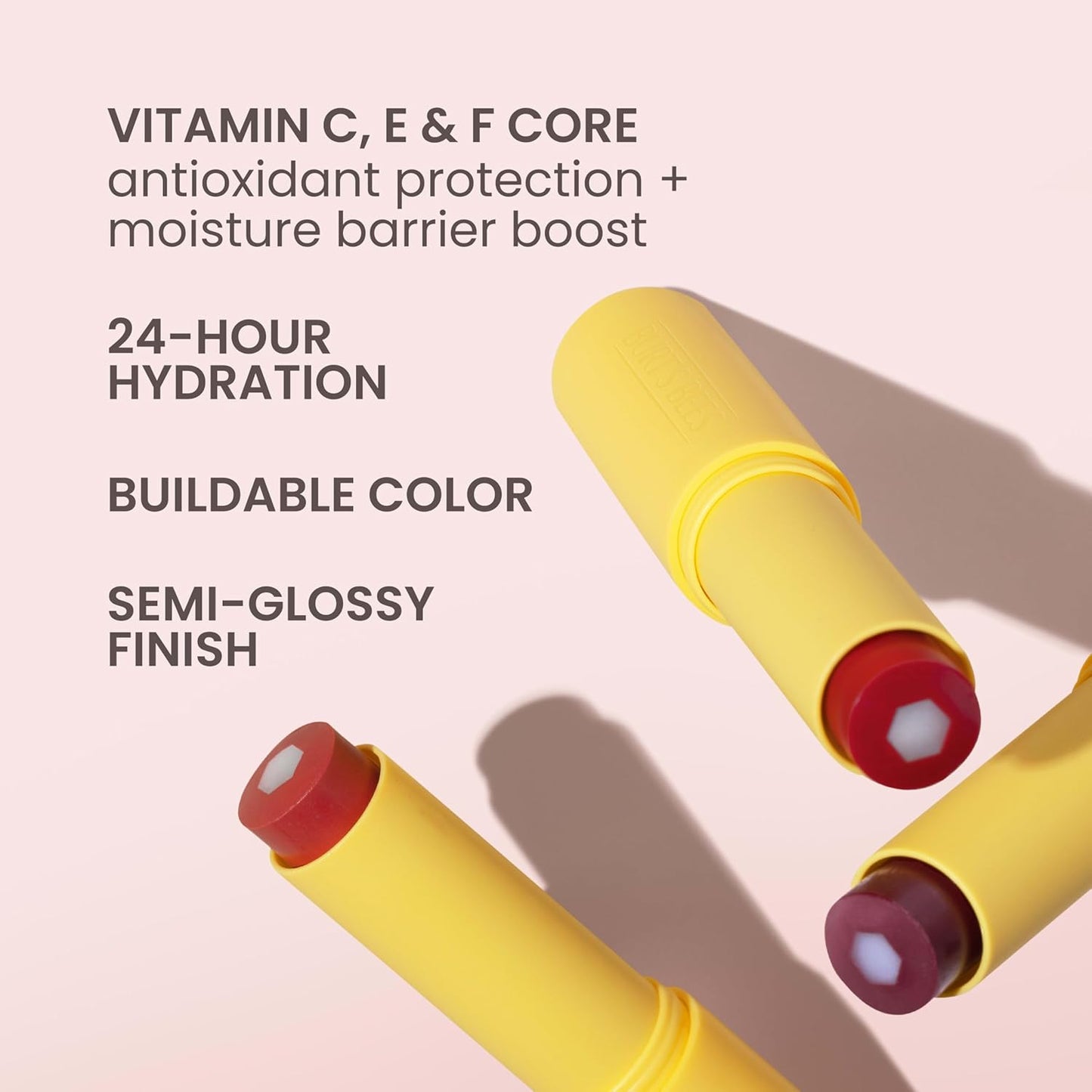 Burt’s Bees Tinted Boosted Balm, Cheeky Cherry, Hydrating Tinted Lip Balm with Vitamin C, E, and F Core, 24 Hour Lip Moisturizer with Responsibly Sourced Beeswax, 100% Natural Origin, 1 Count, 0.16oz