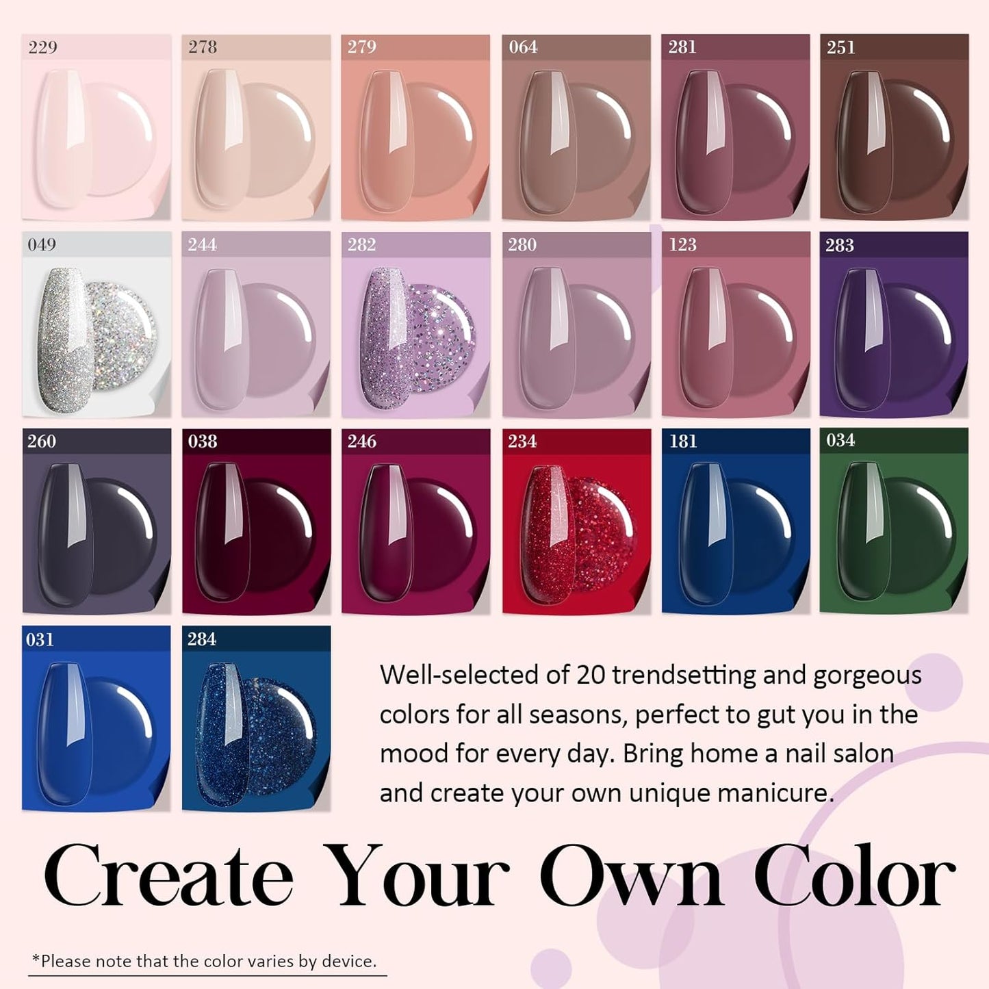 AZUREBEAUTY Dip Powder Nail Kit Starter 20 Colors Nude Brown Glitter Purple Blue Dipping Powder Liquid Set with Top/Base Coat Activator for French Nail Art Manicure DIY Salon Gifts for Women