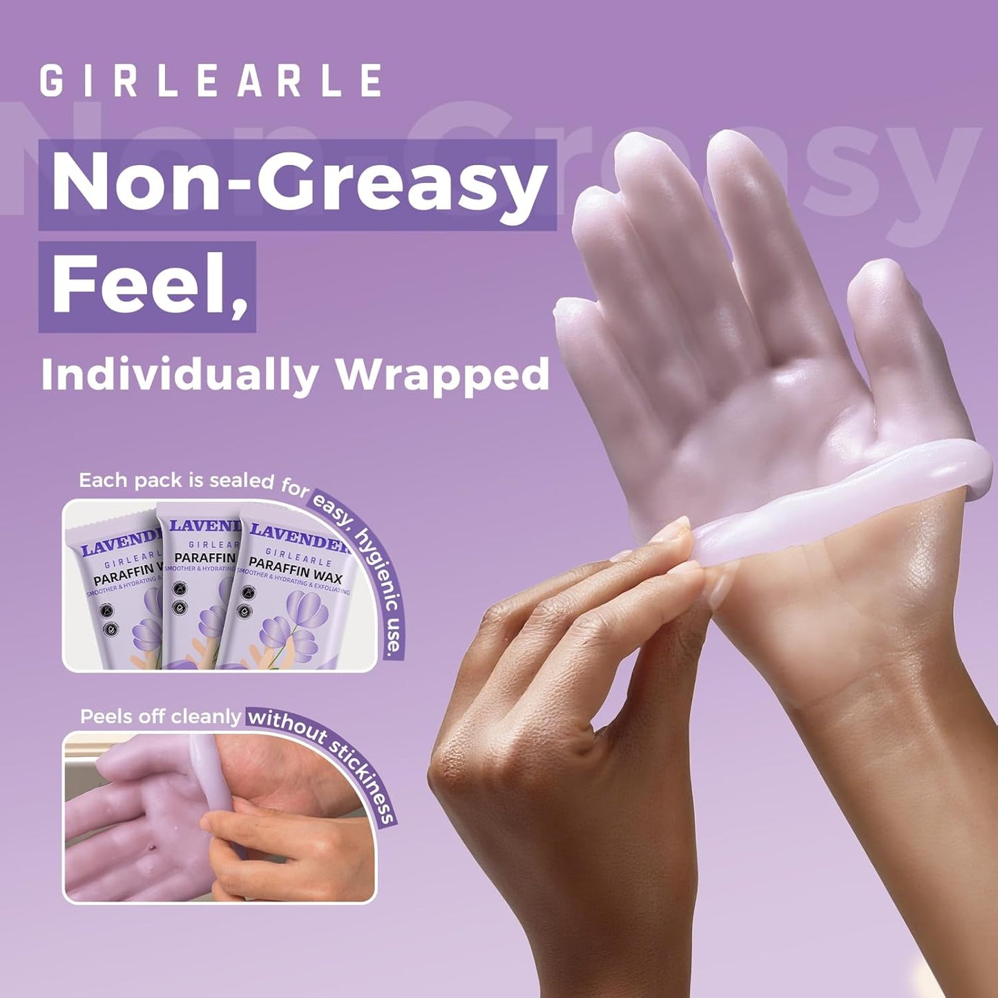 Paraffin Wax Refills 10 Packs for Paraffin Wax Bath Machine - for Dry Cracked Skin on Hands, Feet, Elbows - Moisturizing Hydration to Relieve Stiff Muscles & Joints (Lavender)