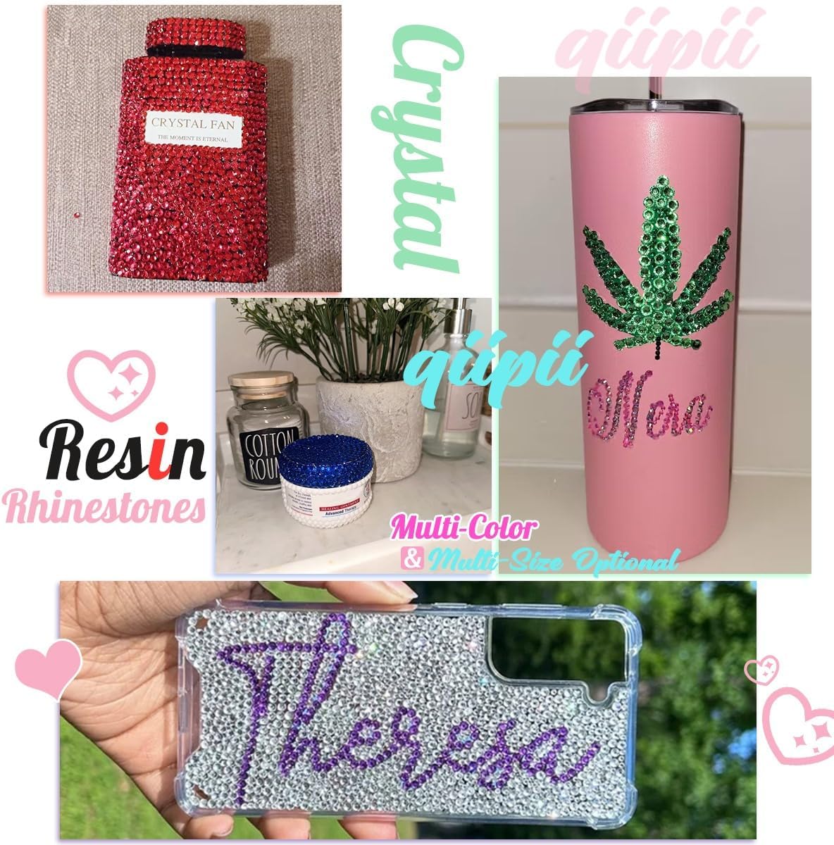 Champagne Golden Crystal Resin Rhinestones w B7000 Jewelry Glue for Bedazzling Crafting Flatback Stones 3mm 4mm 5mm 6mm Diamonds Crystals Gems Charms for Nails Face Eyes Makeup Tumblers Crafts