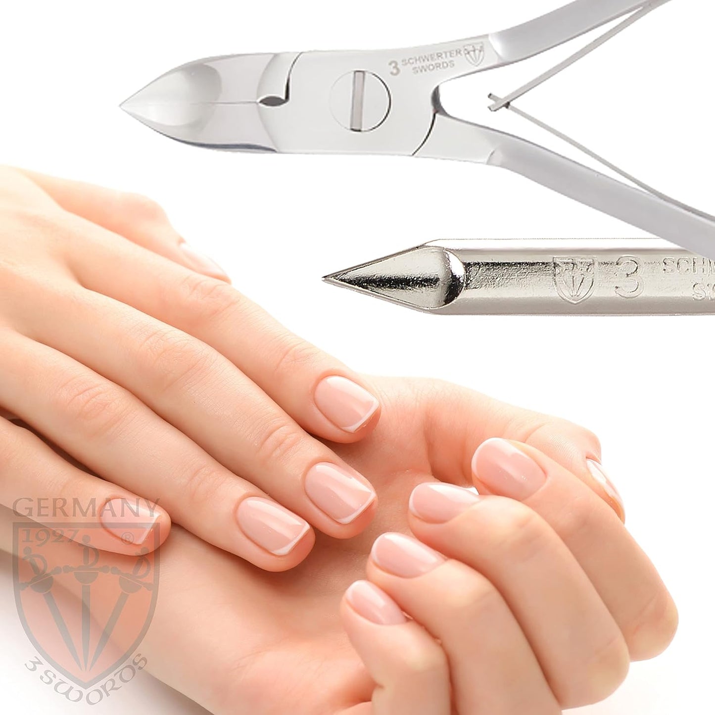 3 Swords Germany – Brand Quality Stainless Nail NIPPERS - Remover - Cutter Manicure Pedicure Grooming for Professional fingernail & toenail Care by 3 Swords (BTA)