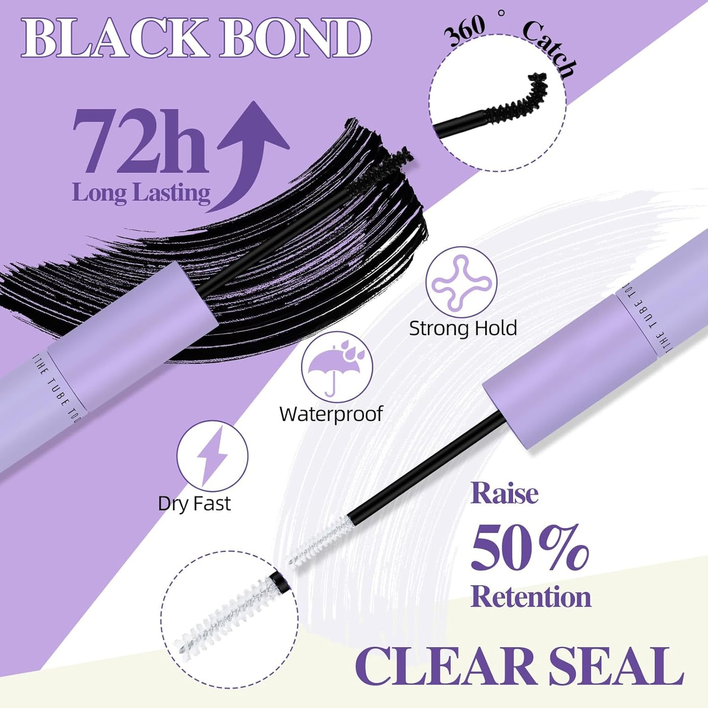 B&Qaugen Lash Clusters Kit 216PCS Lash Extension Kit 3D Eyelash Extension Kit 80D+100D 10-18 Mixed Wispy DIY Lash Extension Kit Voluem Thick Waterproof Lash Clusters Kit（80D+100D-D-10-18MIX）