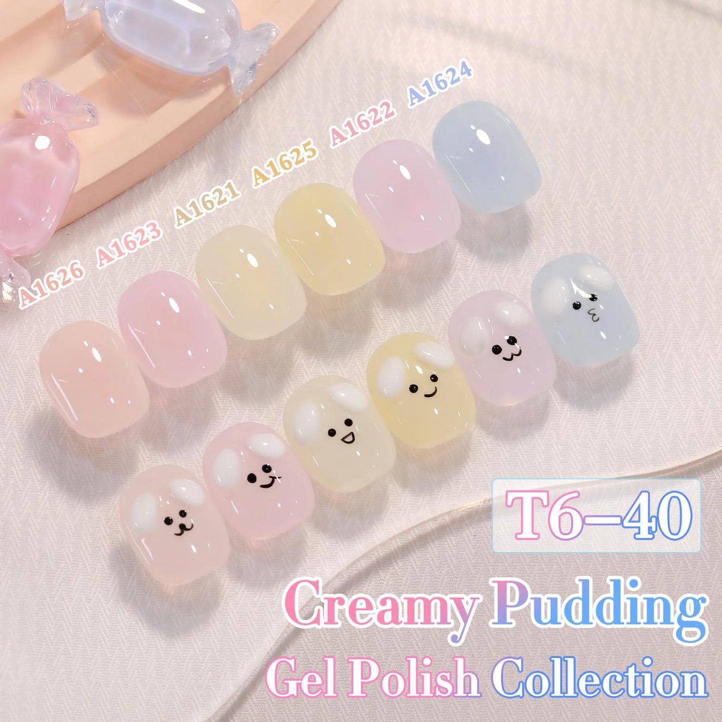 Double Rhythm 0.50 OZ Translucent Gel Polish Same Color Same Bottle Sheer Pastel Neutral Natural Milky 15 ML Jelly UV Nail Art DIY at Home (Beige-A1621)