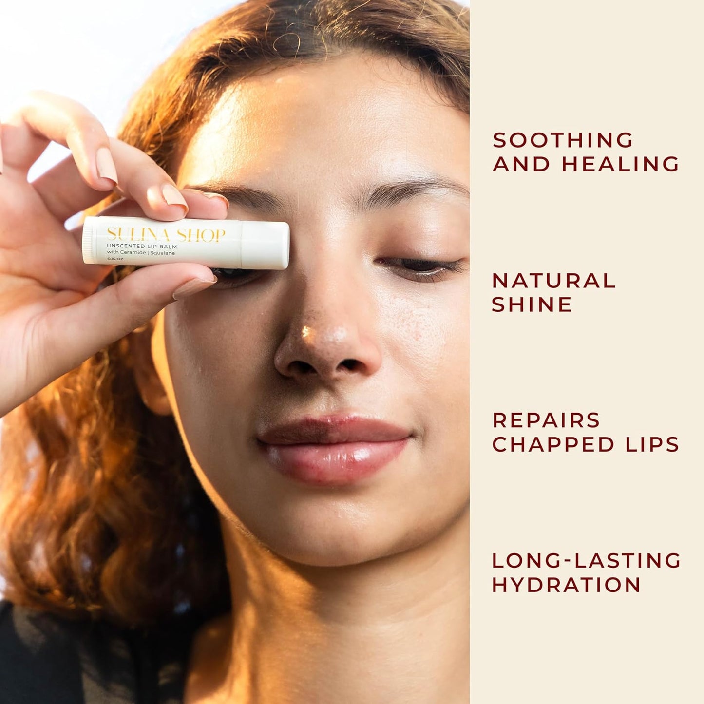 Unscented Lip Balm Hydrating for Dry Lips - Lip Moisturizer with Castor Oil and Beeswax, Chapped Lip Repair, Restores Smoothness, Barrier Protection, Fragrance-Free and Gentle