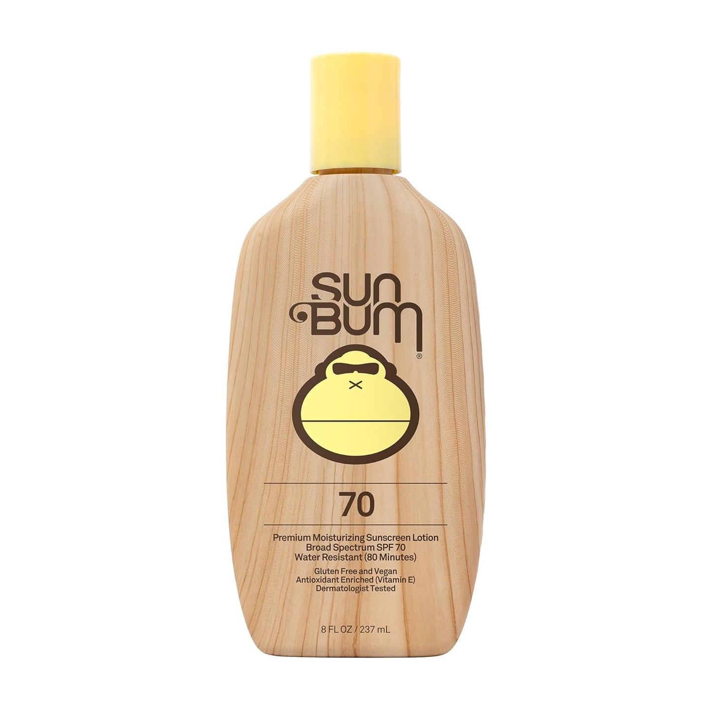 Sun Bum Original SPF 70 Sunscreen Body Lotion - Broad Spectrum Moisturizing Sunscreen with Vitamin E - Hawaii 104 Act Compliant (Made without Octinoxate & Oxybenzone) - 8 oz