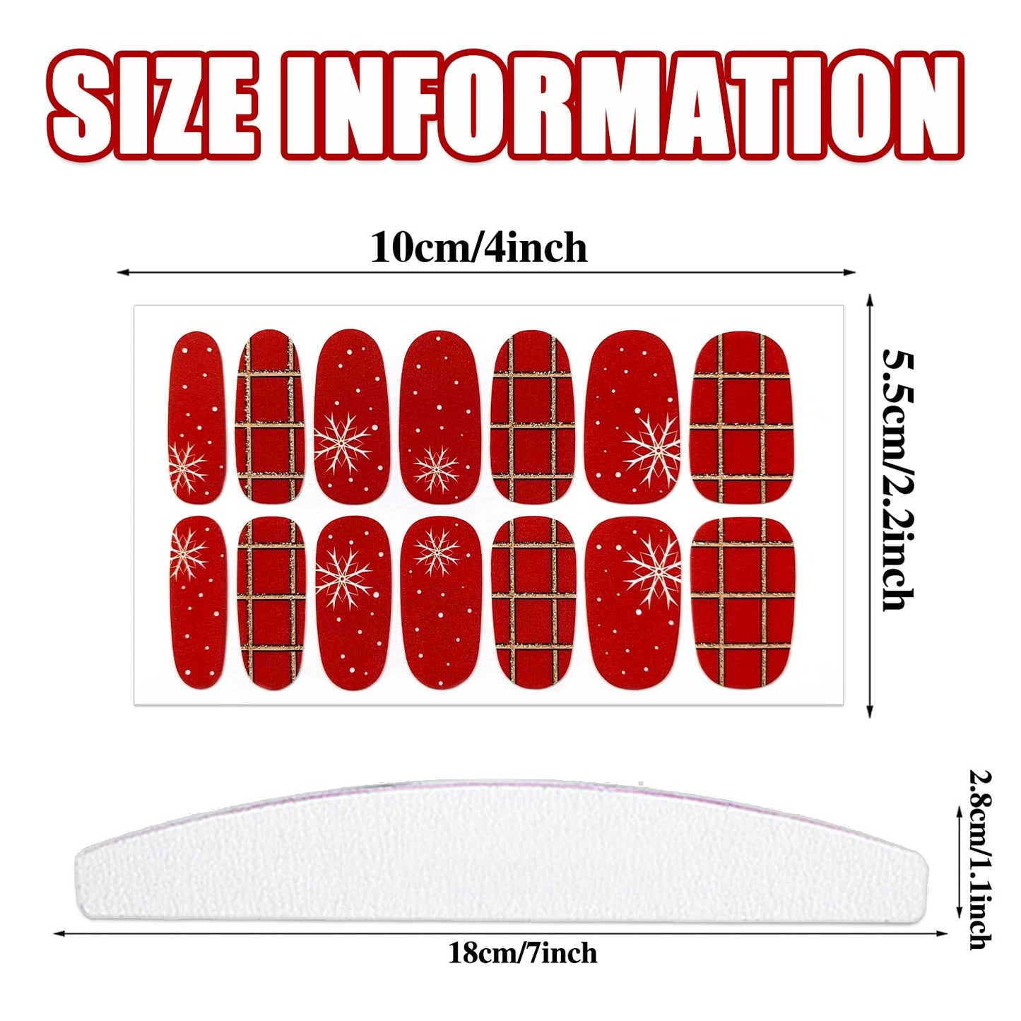 WOKOTO 20 Sheets Christmas Nail Stickers Stick On Nail Polish Strips For Christmas Day Winter Nail Art Polish Stickers Christmas Gel Nail Wraps Christmas Father Deer Tree Gel Nail Strips Stickers