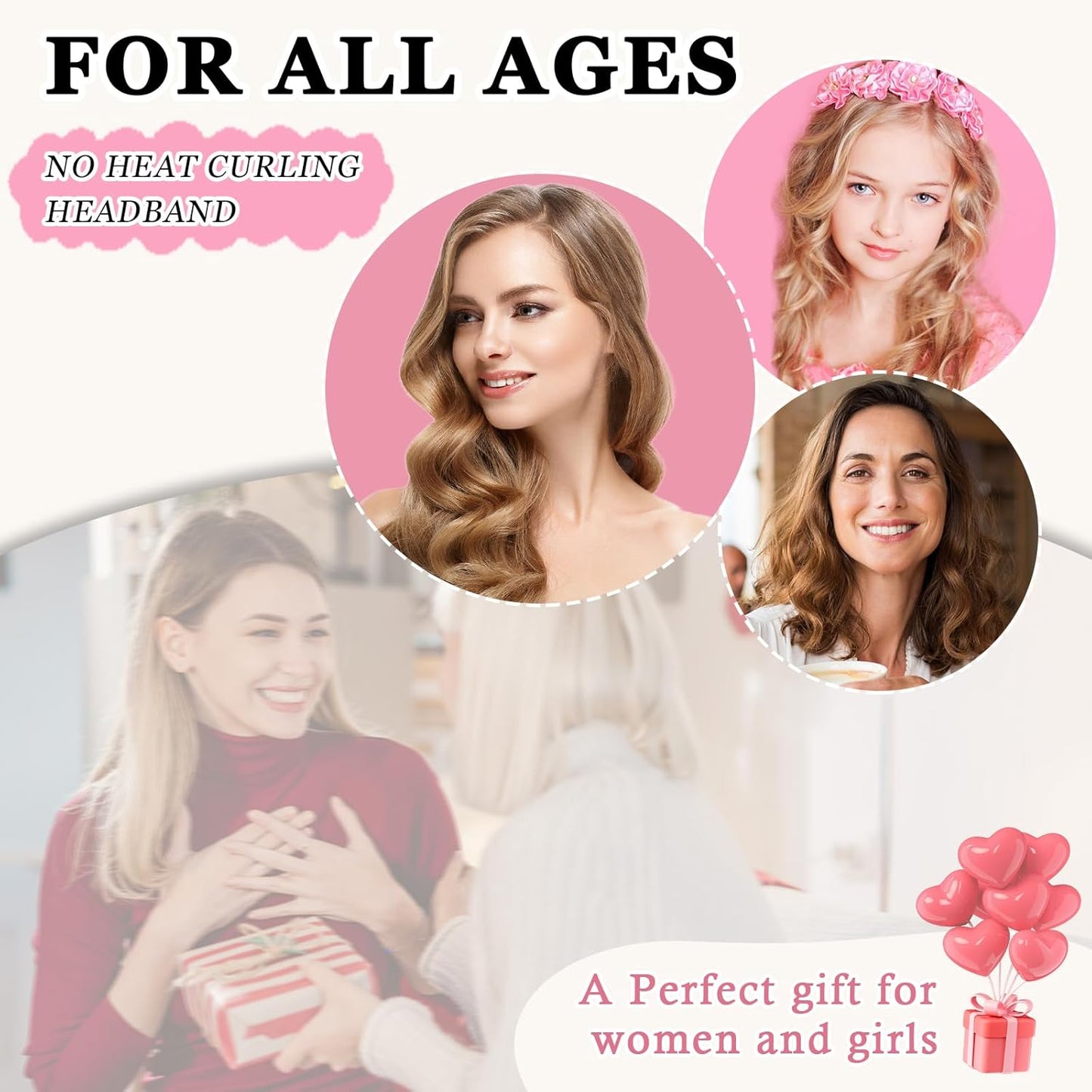 Heatless Curls Overnight Hair Curler, 70" Soft Hair Curlers to Sleep In No Heat Curls Overnight, 9 PCS No Heat Curlers Set for Women - Blue