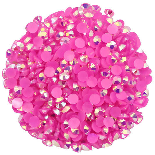 720 Pcs SS30 6mm Flatback Rhinestones for Nails Art Crafts Glitter Round Shine Gems AB Crystals DIY Clothes Shoes （Light RoseRed AB）