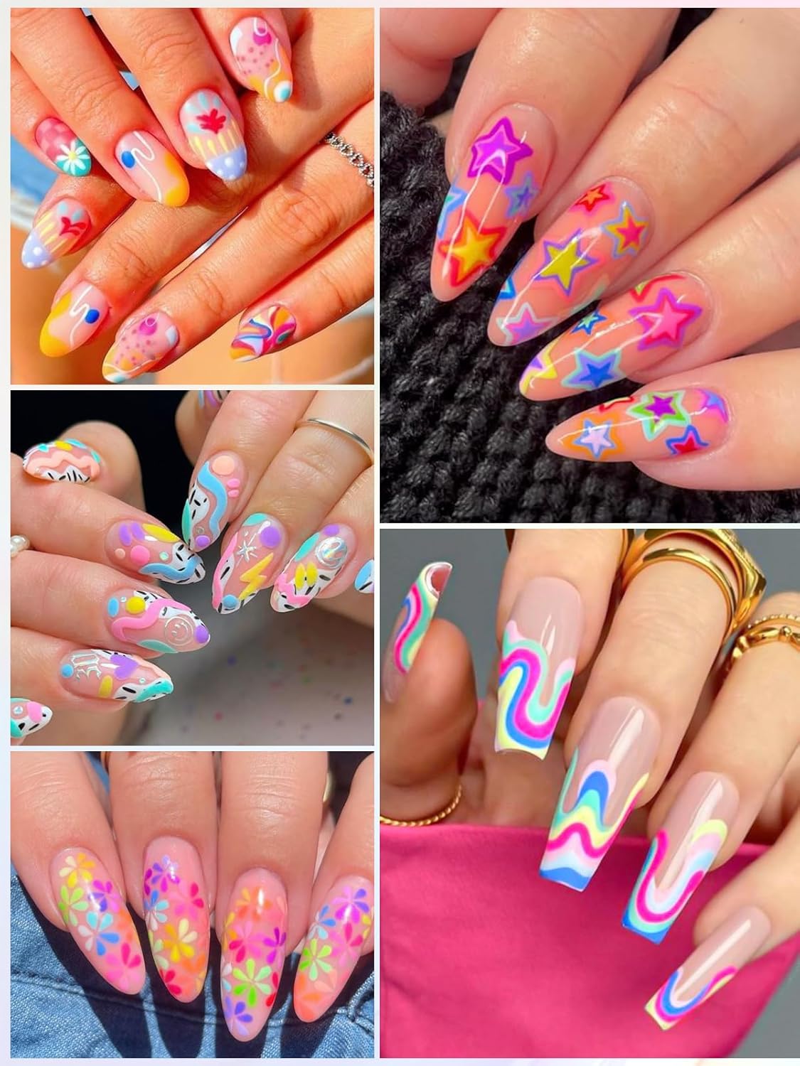 12 Colors 3D Nail Art Pens, Fine Tips 0.5 MM Nail Polish Pens Quick-Drying EBANKU Acrylic Nail Paint Point Dotting Liner Pen Tools for Home & Salon Manicure DIY