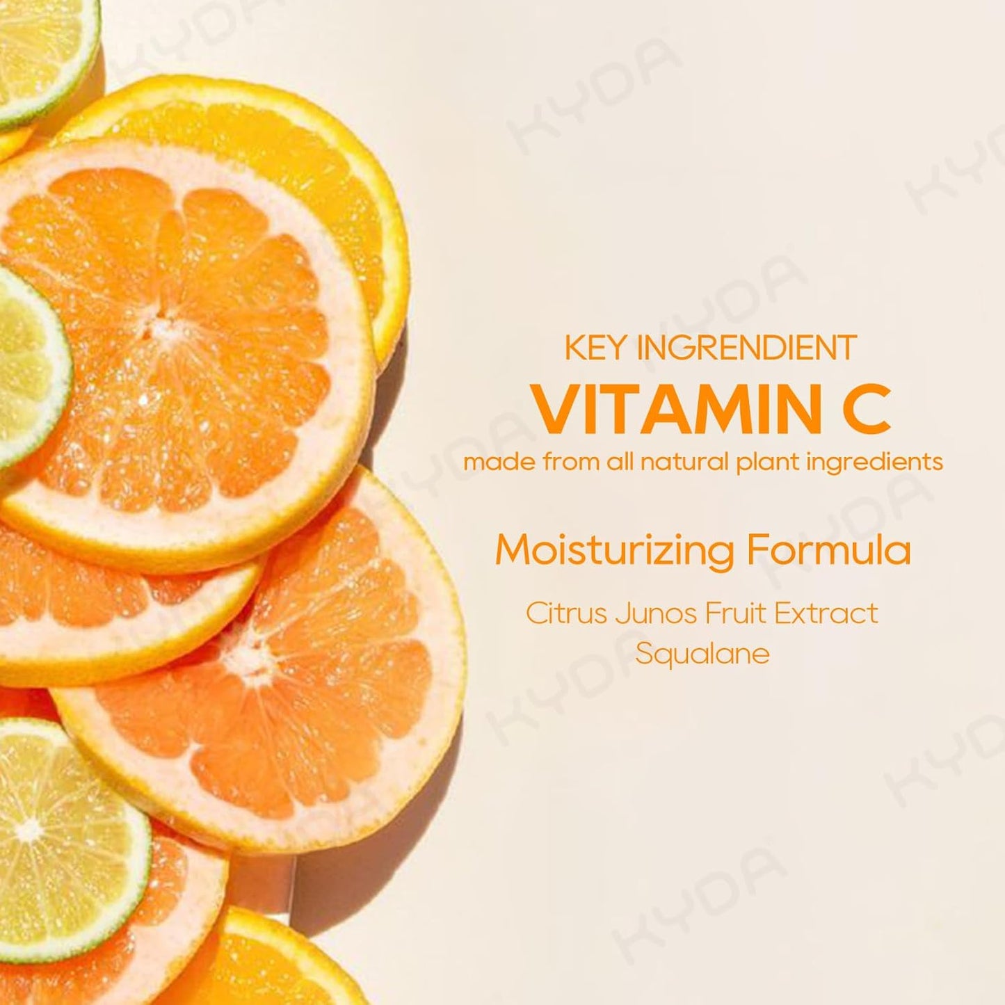 KYDA 3 Pcs Vitamin C Lip Balm, Moisturizing Lips Balm Stick for Dry Cracked Lips, Deep Hydrating Tinted Lip Balm, Reduce Fine Lines, Daily Lip Moisturizer with Orange Vitamin C, Colorless Finish