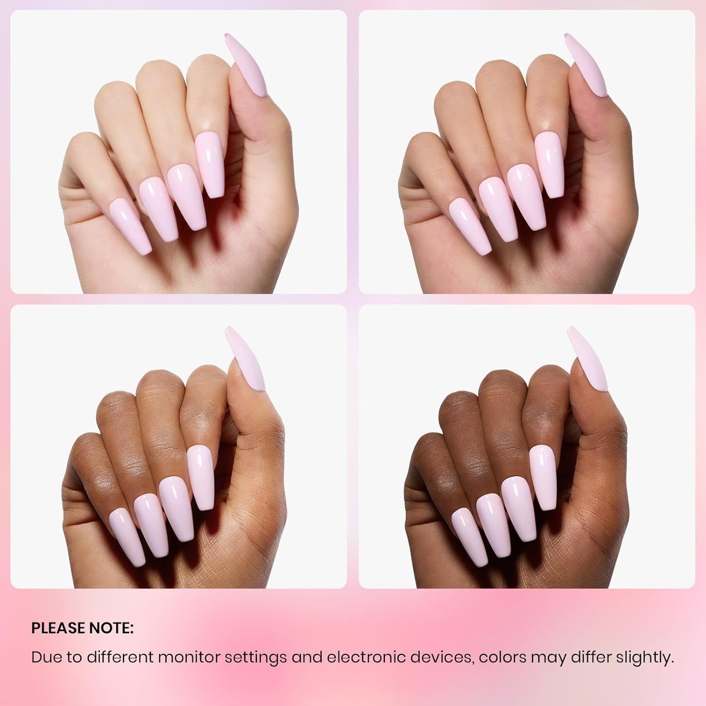 Beetles Pink Gel Nail Polish, Barely Pink Gel Polish Soak Off LED Nail UV LED Lamp Pastel Nail Art Manicure Salon DIY Home 0.51Oz Gift for Women