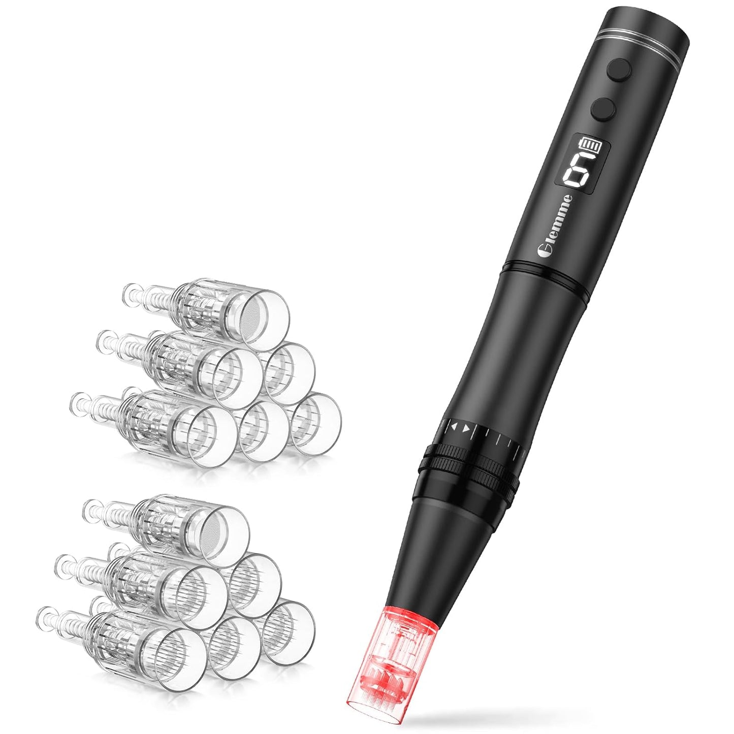 Microneedle Derma Roller Pen for Hair Beard Face Skin, Derma Pen Microneedling Pen for Women Men Home Use