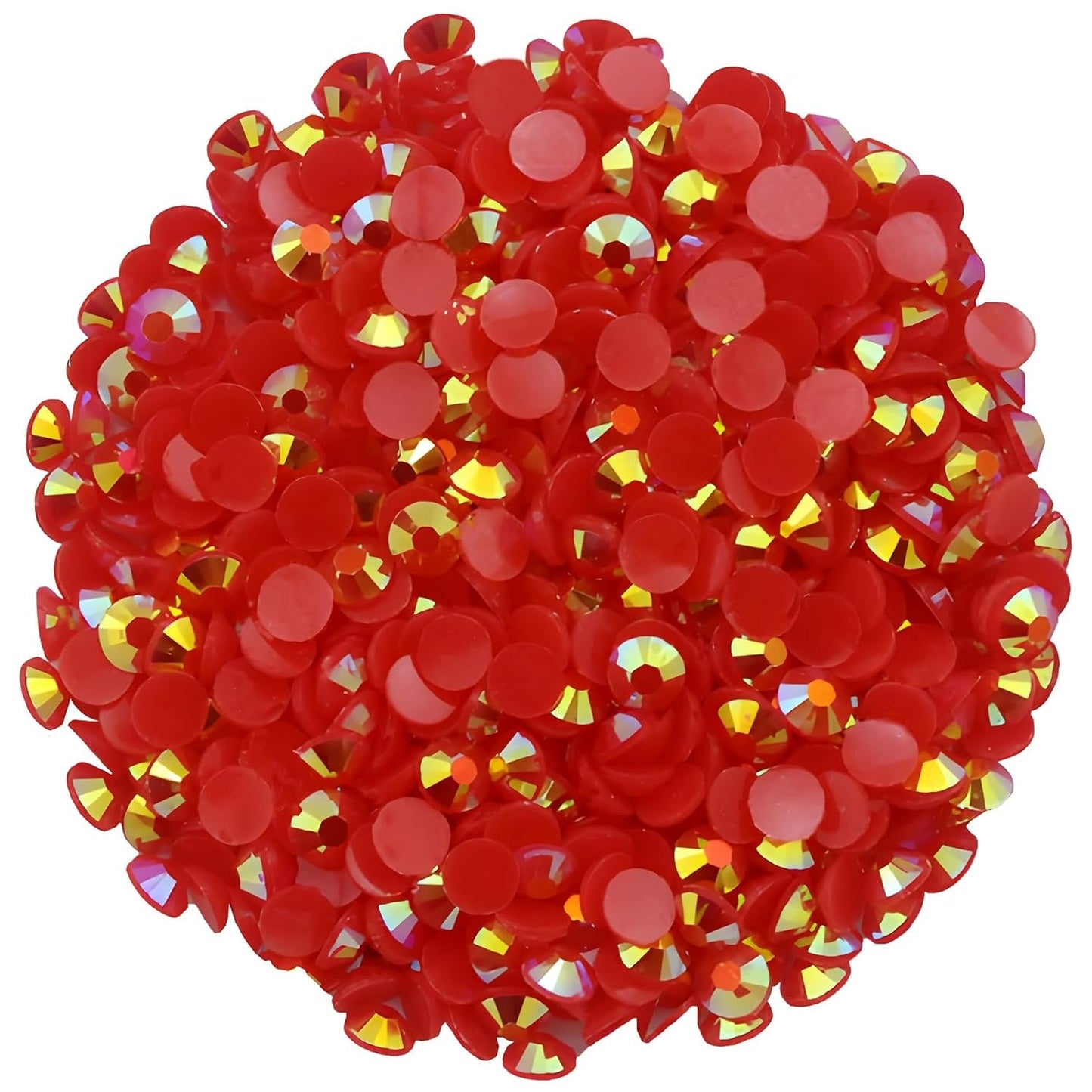 4500 Pcs SS12 3mm AB Flatback Rhinestones for Nails Art Crafts Glitter Round Shine Gems Crystals DIY Clothes Shoes （Red AB）
