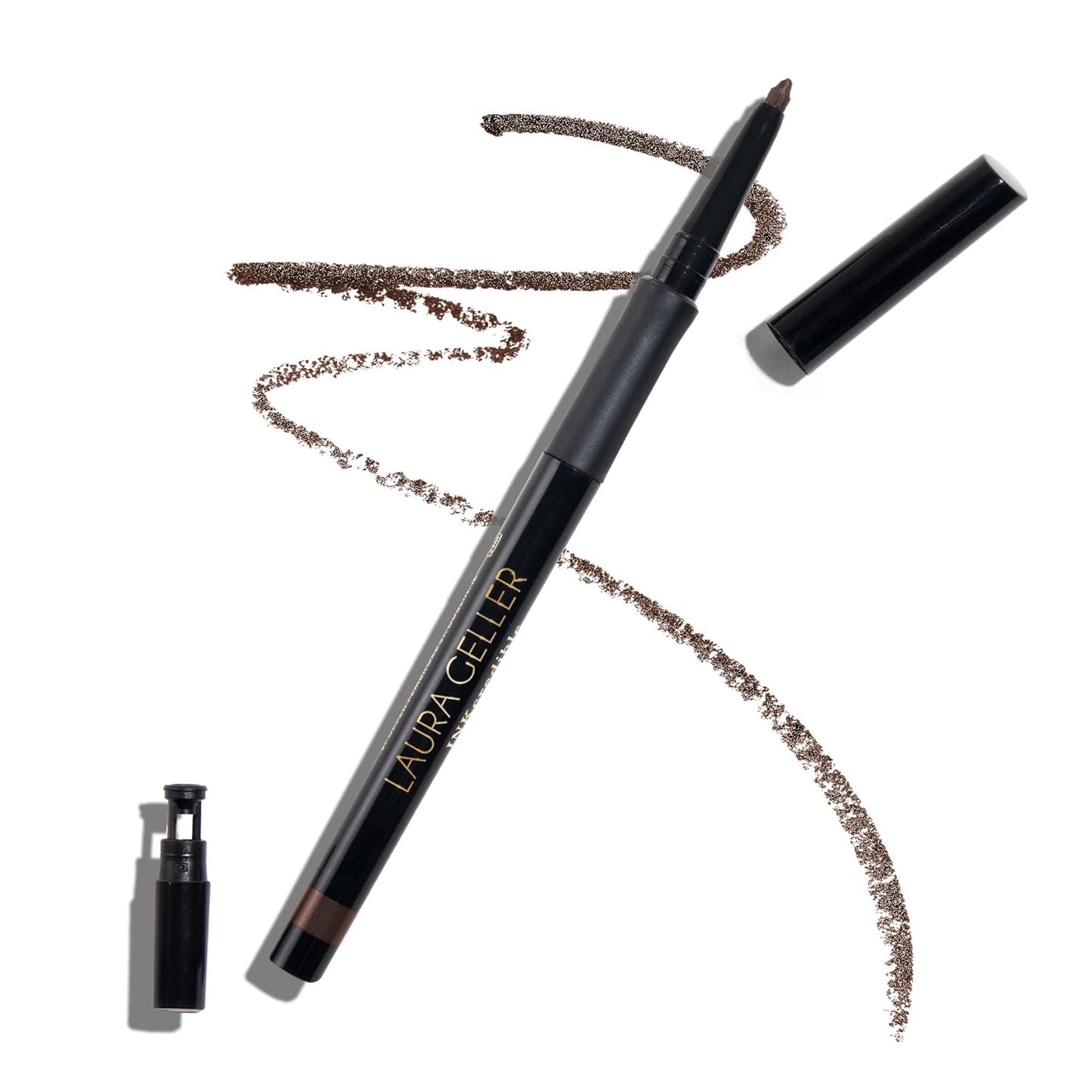 LAURA GELLER NEW YORK INKcredible Gel Eyeliner - Brown Eyed Girl - Waterproof Smudge-proof Eyeliner Pencil - Built in Sharpener