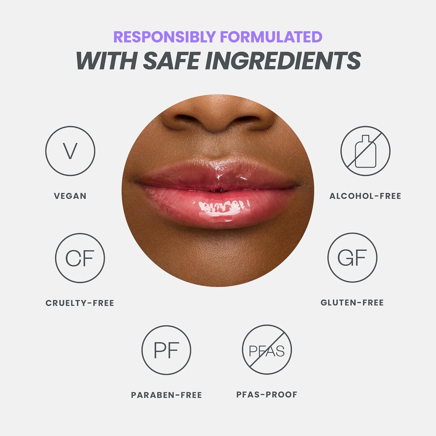 Wonderskin Lip Oil Rehab Serum - Tinted Lip Oil for Women, Hydrating, Moisturizing, and Non-Sticky Red Tint Serum for Dry Lips (Amour)