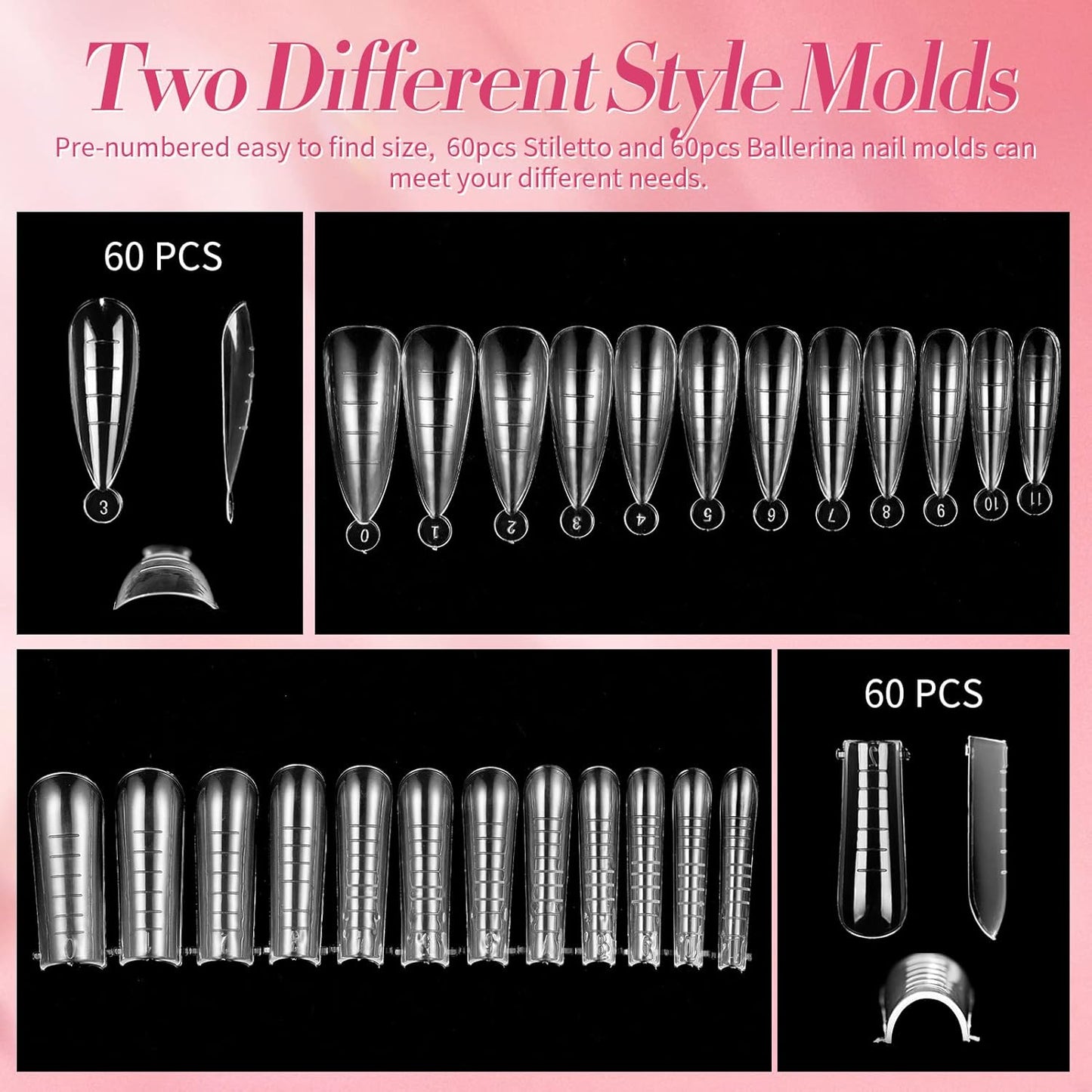 BORN PRETTY Poly Nail Extension Gel Kit-6 Colors Poly Nails Gel Kit Nude Clear Jelly Pink All In One Kit Builder Glue Gel with Nail Lamp Base Top Coat Set Nail Forms French Manicure Set for Beginner Starter DIY at Home Mother's Day Gifts