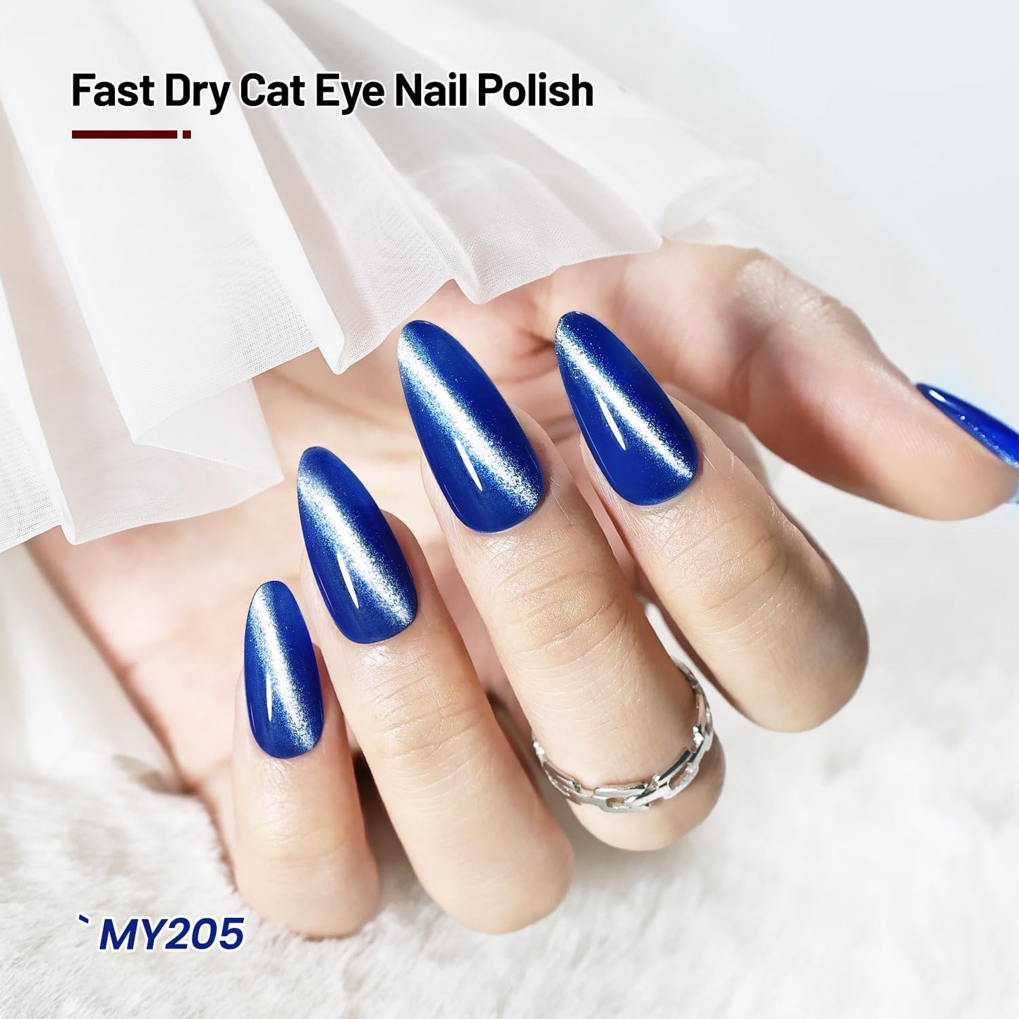 12Pcs Aurora Cat Eye Nail Polish with Base Coat Top Coat and Magnet Stick, Quick Dry Nail Polish for Holiday Gift Giving