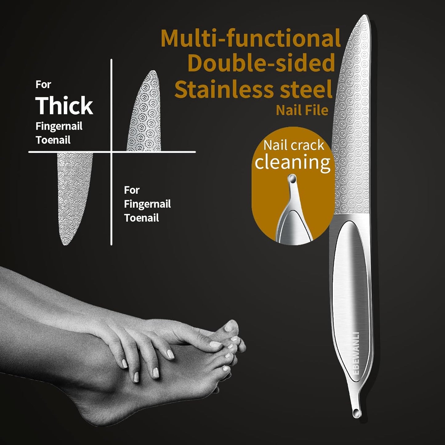 Heavy Duty Toenail Clippers for Thick Toenails or Ingrown Nails, Wide Jaw Opening Straight Nail Clipper and Large Curved Side Toe Nail Clippers Cutter, Thick Toenail Clippers for Seniors Men