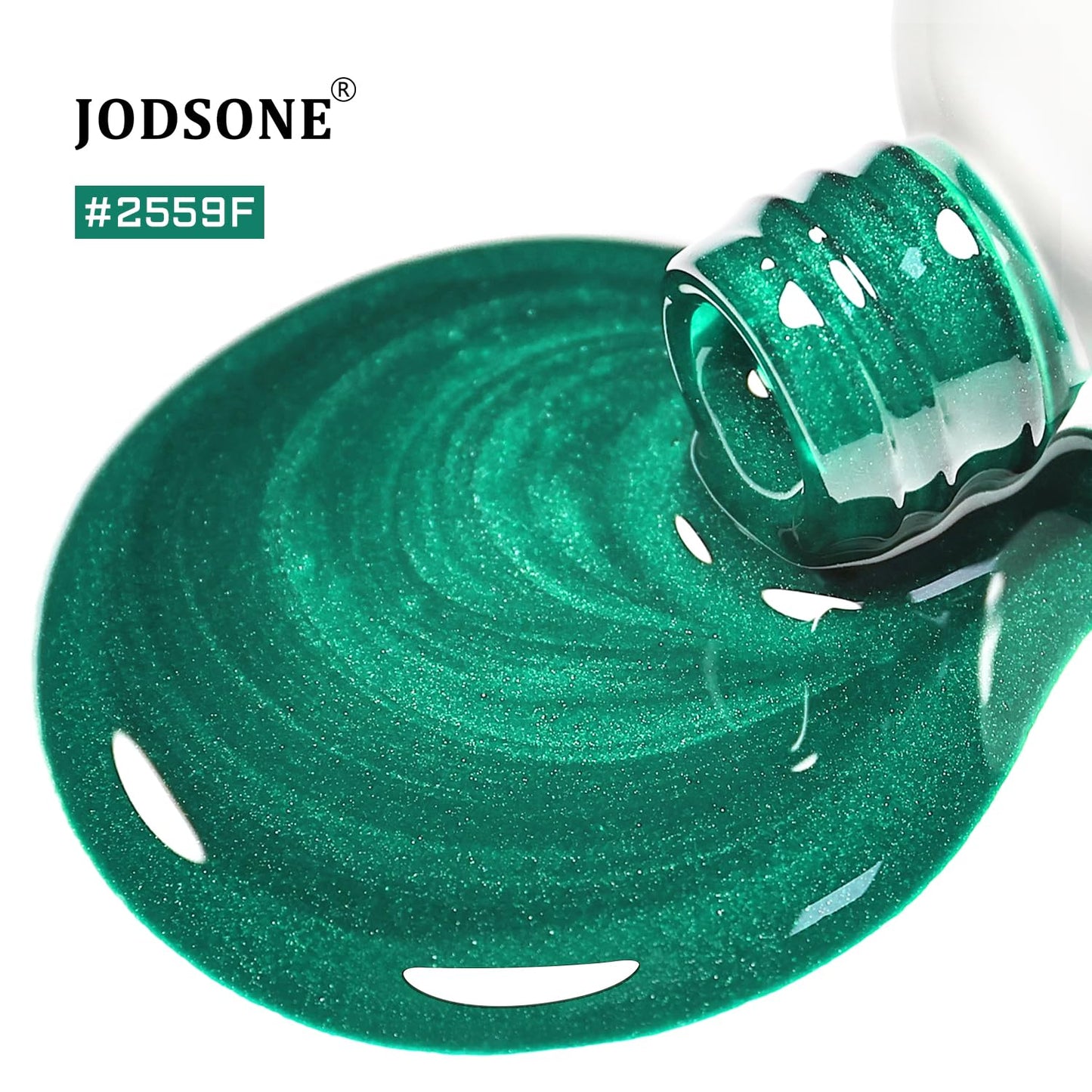 JODSONE 16.5ml Cat Eye Gel Nail Polish Dark Green Single Colors for Holographic Glitter Cat Eye Reflective Translucent Need U V Lamp