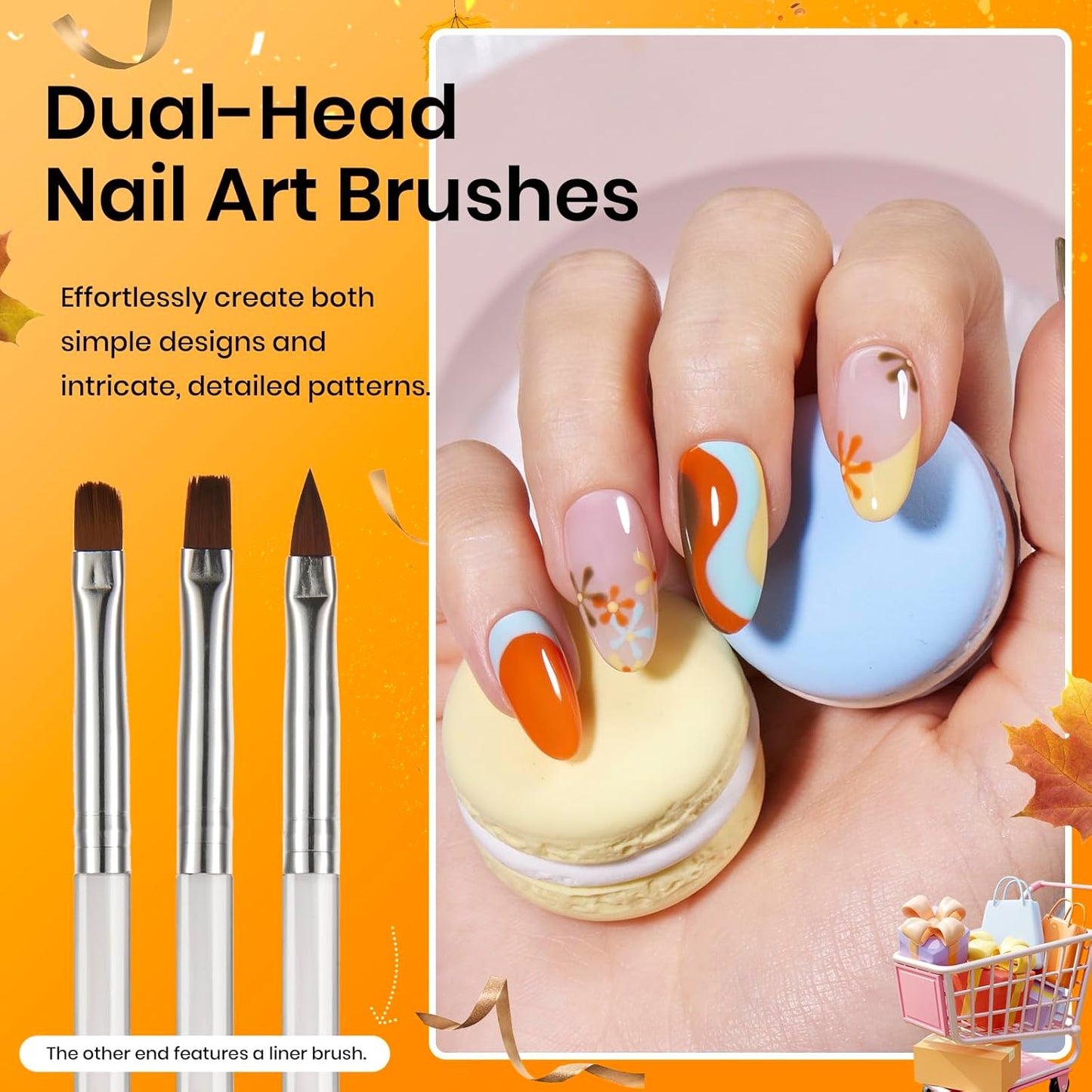 Beetles 31pcs Nail Art Brushes, Nail Art Pens, Dotting Tools, Dust Brush, Striping Liner Fingernail Drawing Pens with Palette Holder All in One for Starter Manicure Design Set