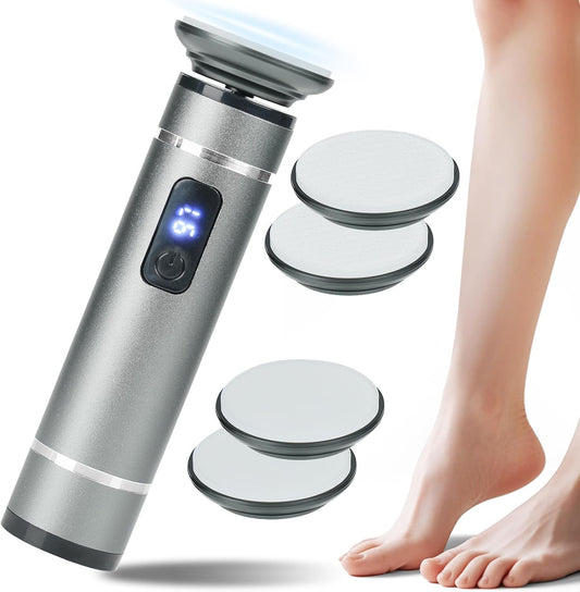 The 2025 Latest Model Electric Feet Callus Remover,Electric Foot Files for Men & Women,Electric Callus Remover for Feet Dead Skin and Calluse,Rechargeable Digital Feet Callus with 4 Grinding Heads