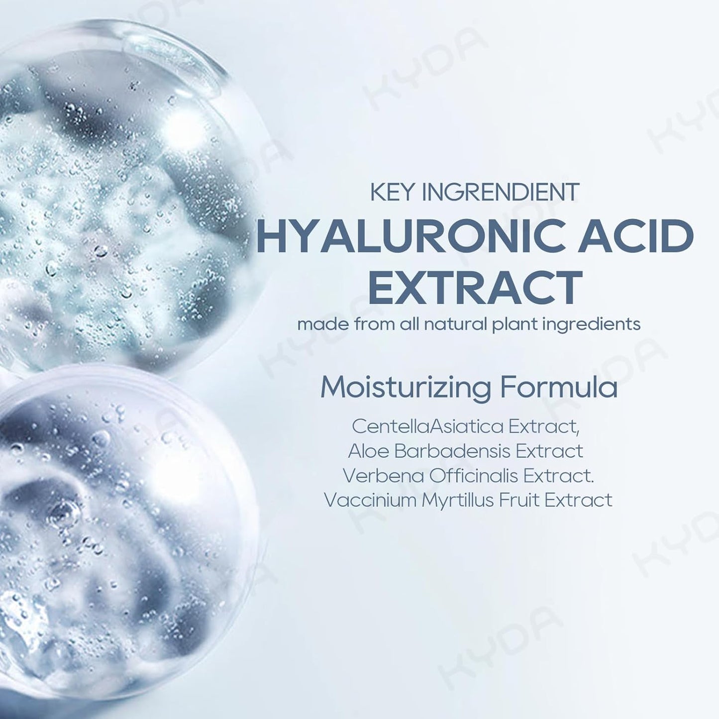 KYDA 3 Pcs Hyaluronic Acid Lip Balm, Moisturizing Lipstick for Dry Cracked Lips, Deep Hydrating Lip Care Balm, Reduce Fine Lines, Daily Lip Moisturizer with Hyaluronic Acid, Colorless Finish