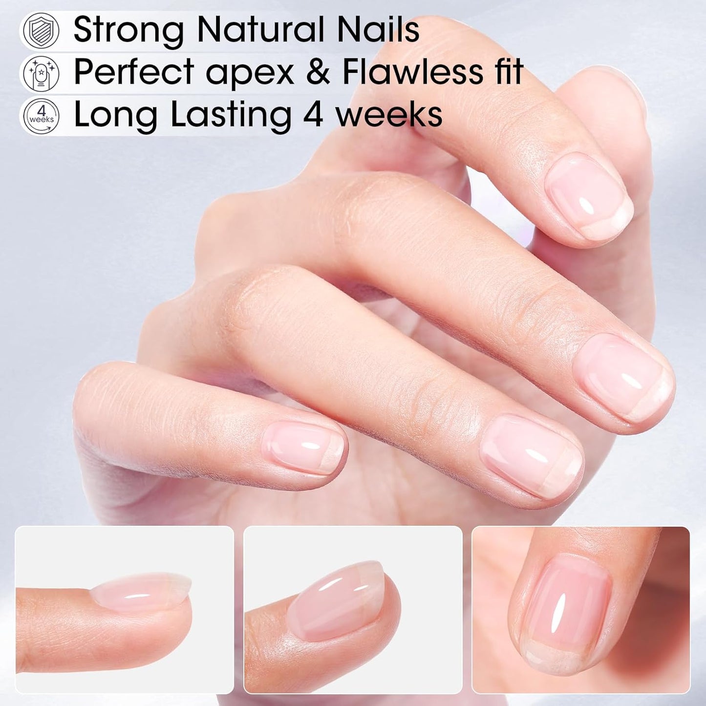 Gellen Salon-Grade Builder Gel for Nails, 5 in 1 Hema Free Clear Builder Gel for Nail Apex Strengthener 20ml Clear Builder GelNail Polish in Upgraded Bottle U V Cured for Home DIY