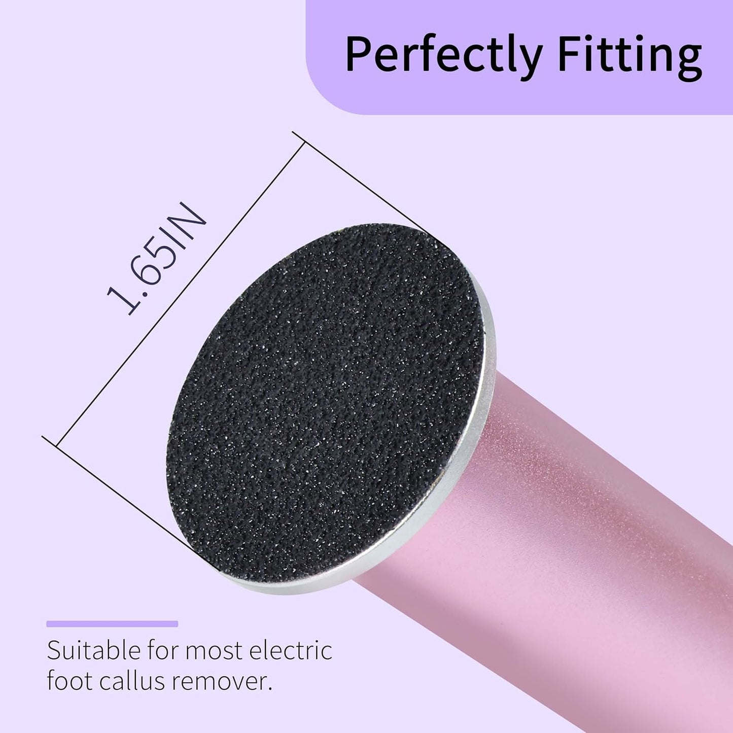 120PCS Coarse 80 Grit Replaceable Sandpaper Discs for Electric Foot Callus Removers - 42mm Heavy-Duty Foot File Refills - Fast Dead Skin & Callus Removal