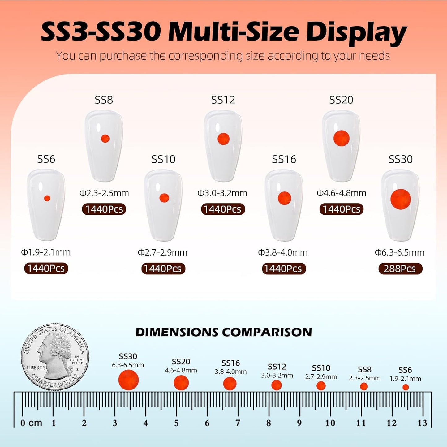 Neon Hyacinth Flatback Rhinestones, Glass Rhinestones for Nail Art and Craft, Glue Fix, Loose Crystal Gemstones(Neon Hyacinth, SS8, 1440pcs, 2.3-2.5mm)