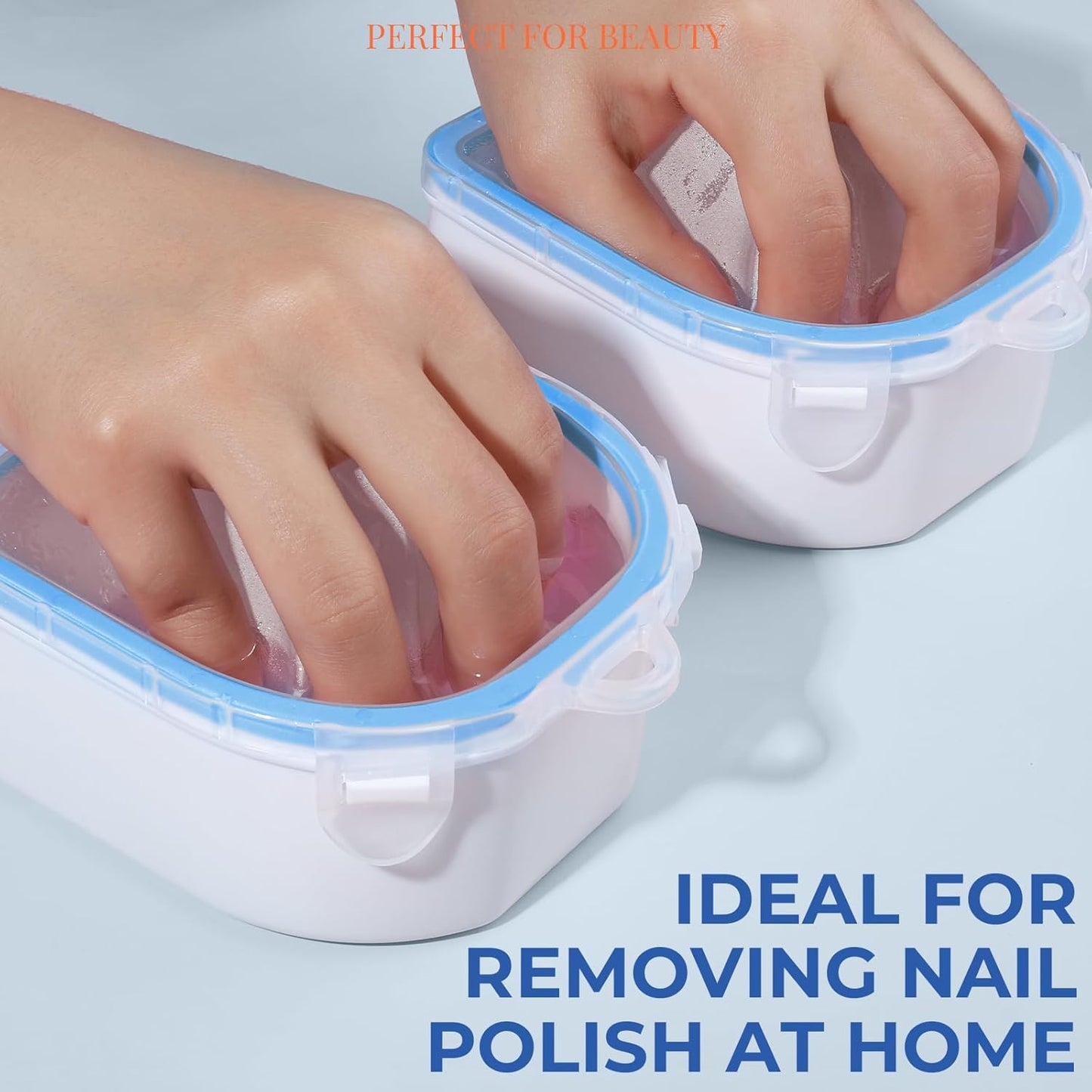 Teenitor 10Pcs Nail Soaking Bowl Kit 2 Soak Off Bowl Nail Soaking Bowl Acetone Proof Soak Off Gel Polish Remover Bowl, Cuticle Peeler Scraper Cuticle Oil Nail File Nail Buffer and Nail Brush, Lemon