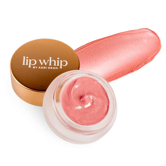Kari Gran Lip Whip | Moisturizing Lip Balm with Organic Oils | Clear Glossy Sheen + Peppermint | Rich Buttery Texture, Hydrates & Protects | Non-GMO, Organic Ingredients, Made in USA (Rosie Gold)