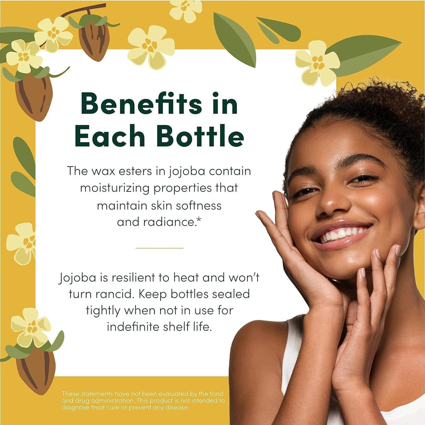 HobaCare Hexane Free Jojoba Oil for Nails & Cuticles, Dry Skin, Beard Care, Scalp Massage Therapy – Mini Travel Size Pure Unrefined Natural Carrier Oil for Skincare, Shaving, Hair Treatment (4.22 oz)