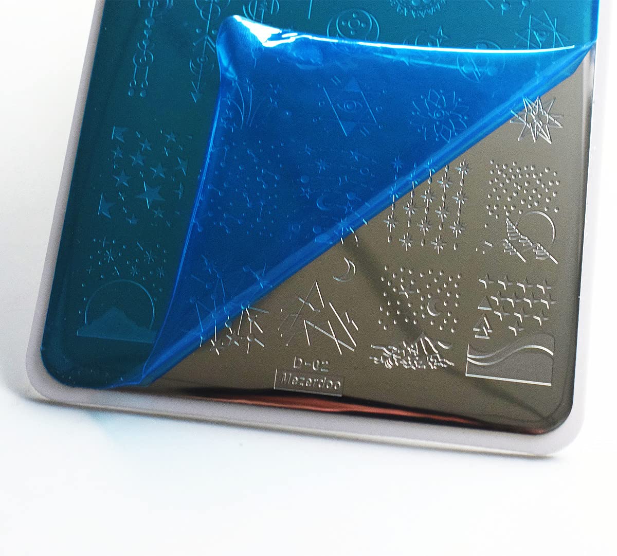 Starry Star Moon Design Stamping Plates Nail Art Kit 2pcs Galaxy Night Sky Large Nail Stamp Plates Templates Space Planet Nail Stamper Plate Heart Sun Geometry Printing Stencils Reusable Tools