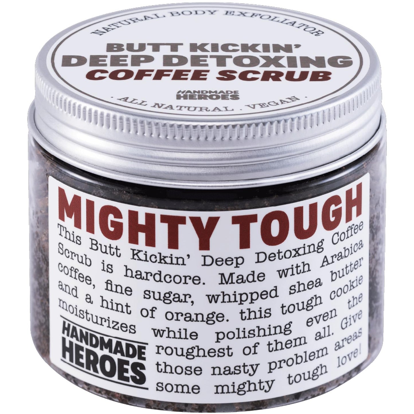 Coffee Scrub Foot & Body Exfoliator Infused with Vitamin E and Orange Peel Natural Exfoliating Sugar Body Scrub for Toning Cellulite Skin Care by Handmade Heroes
