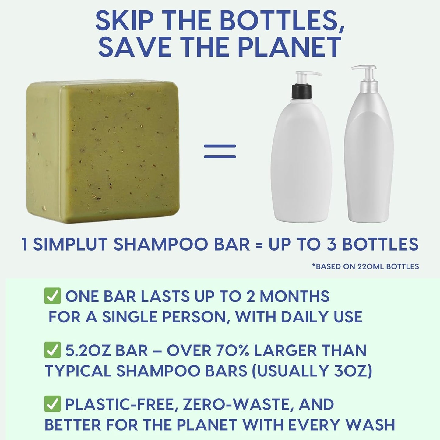 Rosemary & Tea-Tree Scalp Clarifying Shampoo Bar with Keratin, Panthenol, Biotin and Argan-Oil (5.2oz) | Sulfate Free, All Natural, Hair Moisturizing & Nourishing Soap, Deep Cleansing Solid Shampoo