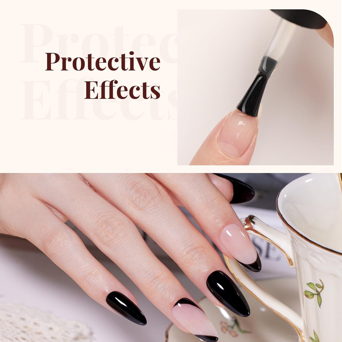 Beetles Matte Top Coat Gel Nail Polish Gel Top Coat & Base Set, 3Pcs Matte & Shiny Top Coat Nail Polish and Base Coat, No Wipe Long Lasting High Gloss and Matte Effects Soak off Uv DIY at Home