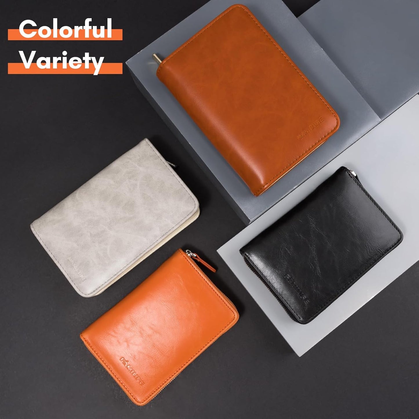 FAMILIFE Professional Manicure Set, Manicure Kit, Nail Clippers Set, 11 in 1 Stainless Steel Orange Pedicure Tool, Nail Kit with Portable Leather Travel Case Luxury Gifts