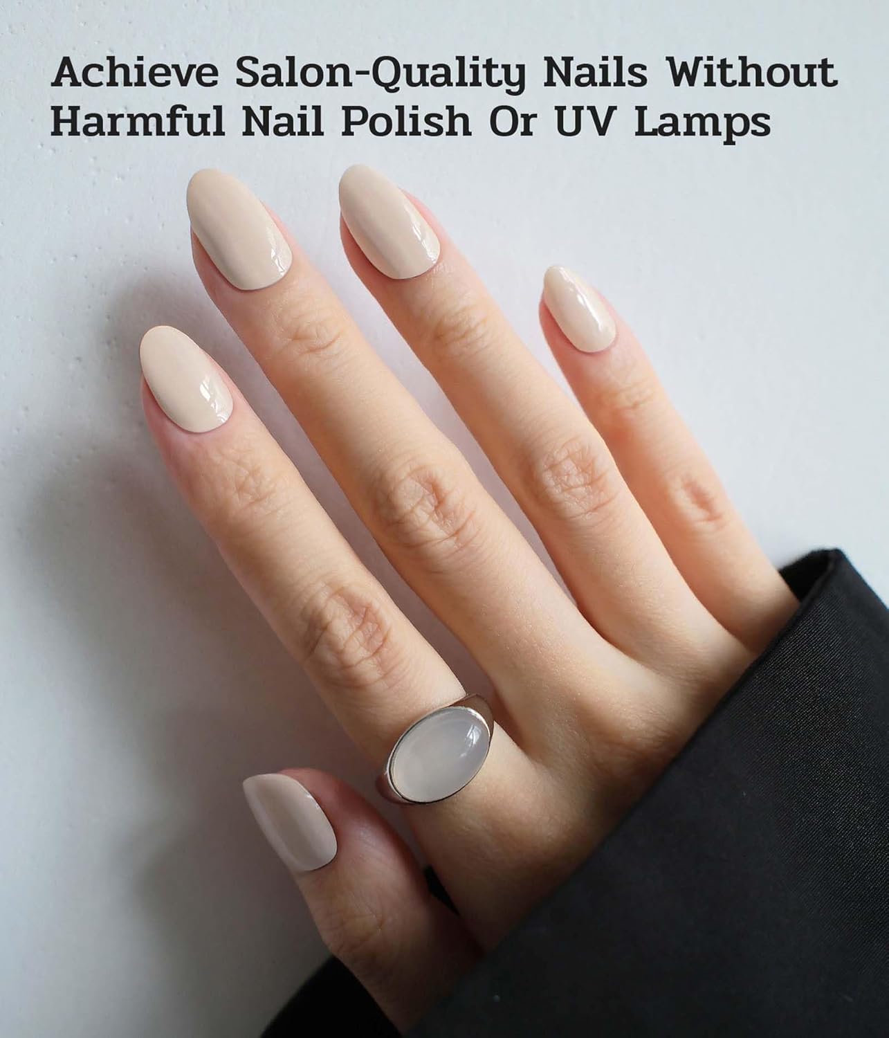 Nail Polish Strips - 22 Pcs Salon Quality Gel Nail Stickers - Long Lasting Wraps (Loft Light Nude)