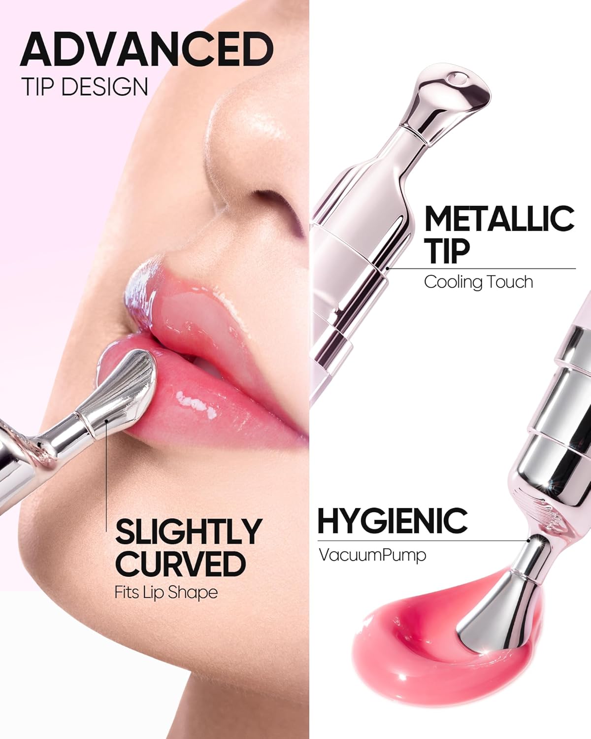 Hydrating Brightening Lip Serum, Nourishing Hydration Tinted Lip Stain, Plumping Lip Gloss with Polypeptide Squalane (00 Clear)