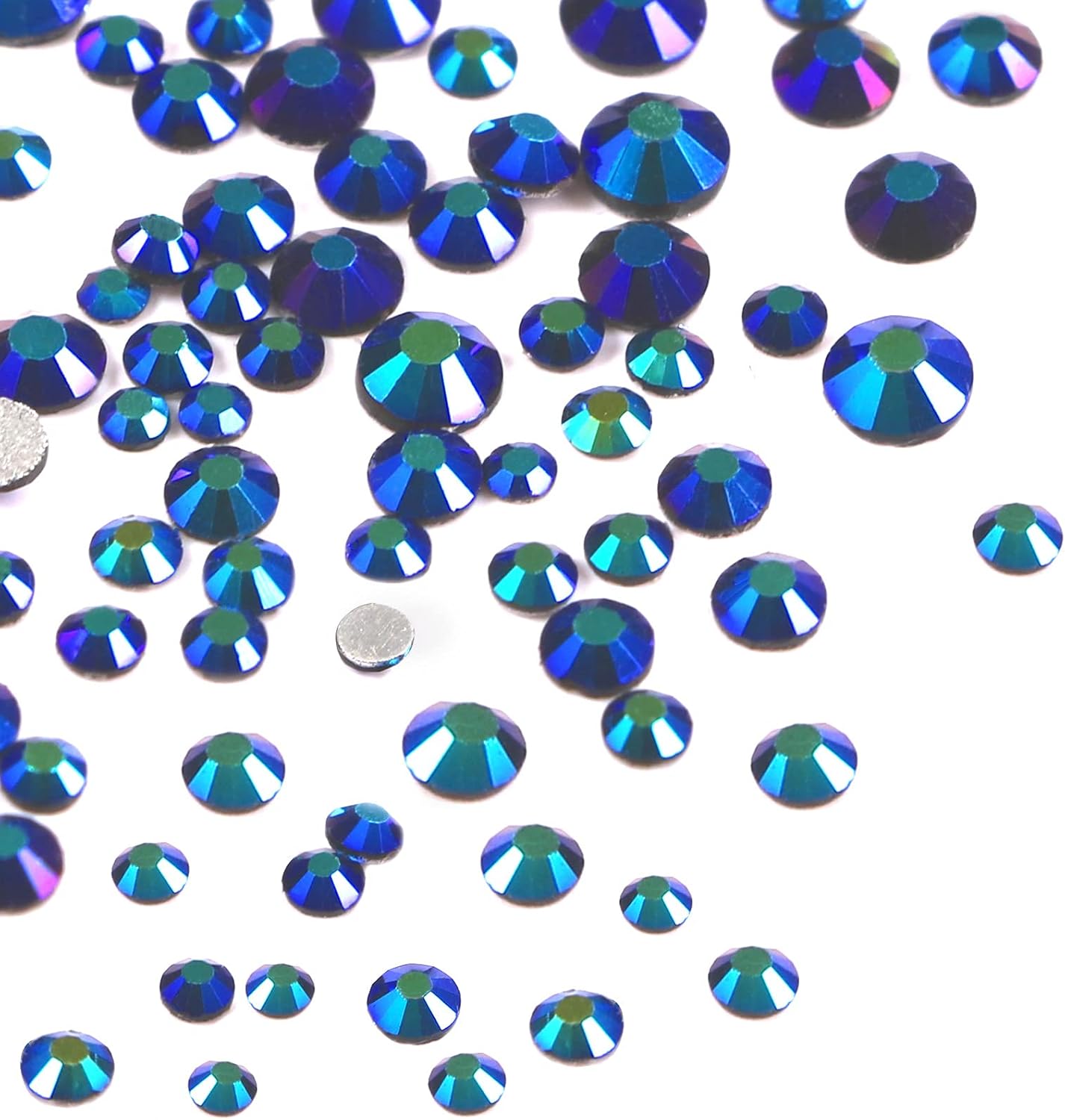 3456pcs Flatback Rhinestones Glass Charms Diamantes Gems Stones for Nail Art 6 Size ss4~ss12 Jet AB