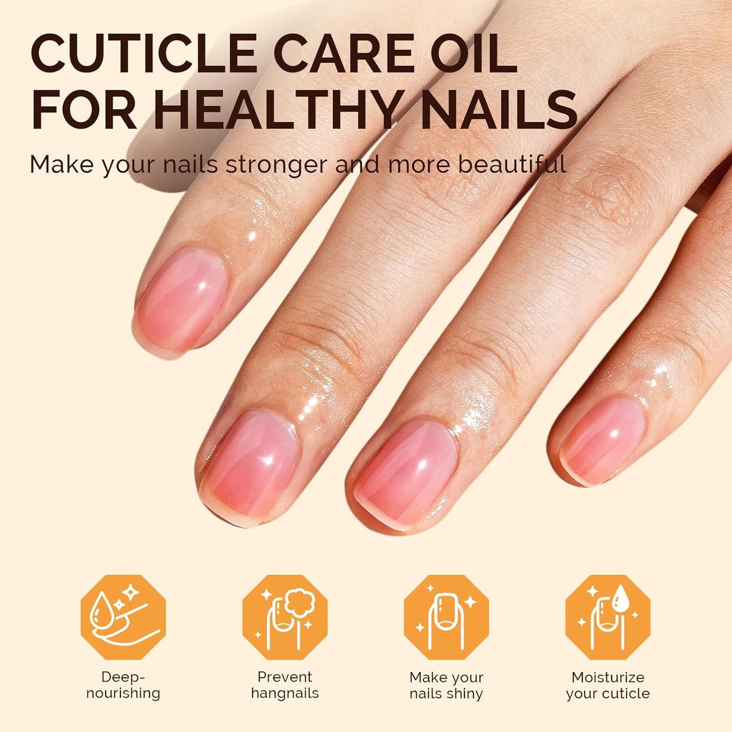 MelodySusie 6Pcs Cuticle Oil Pen Set,Nail Moisturizing Cuticle Oil Enriched with Vitamin E,Softens and Repairs Cuticles,Nail Strengthener,Protects Damaged Skin,Thin Nails,for Home and Salon Use