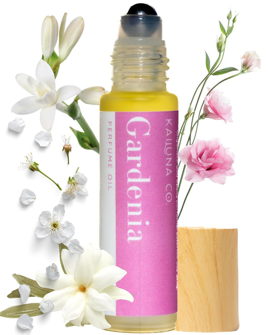 Gardenia Delicious Pure Essential and Fragrance Oil Perfume Roll On with Organic Jojoba Oil, Alcohol Free, Small-Batch, Made in California, 0.34 Fl Oz