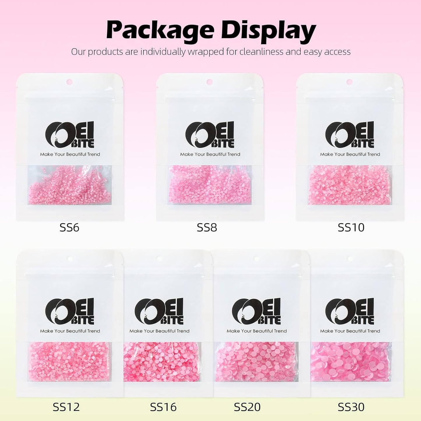 Mocha Rose Flatback Rhinestones, Glass Rhinestones for Nail Art and Craft, Glue Fix, Loose Crystal Gemstones(Mocha Rose, SS8, 1440pcs, 2.3-2.5mm)