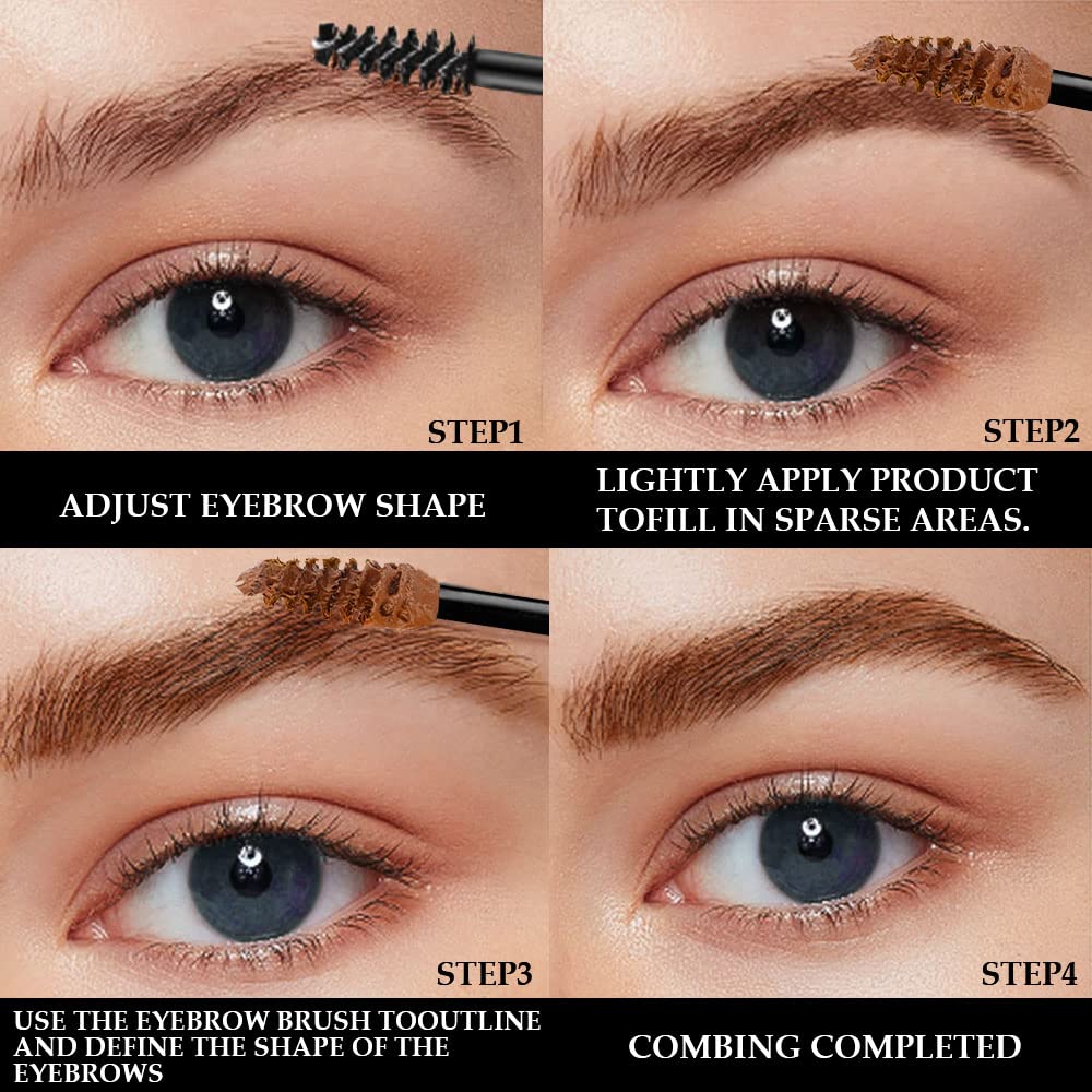 Kaely Thickening Brow Mascara,Tinted Eyebrow Gel Waterproof,Eyebrow Color Makeup,Brow Fast Sculpt,Vegan,Cruelty Free,maquillaje gel para cejas a prueba de agua,04 Rich Auburn